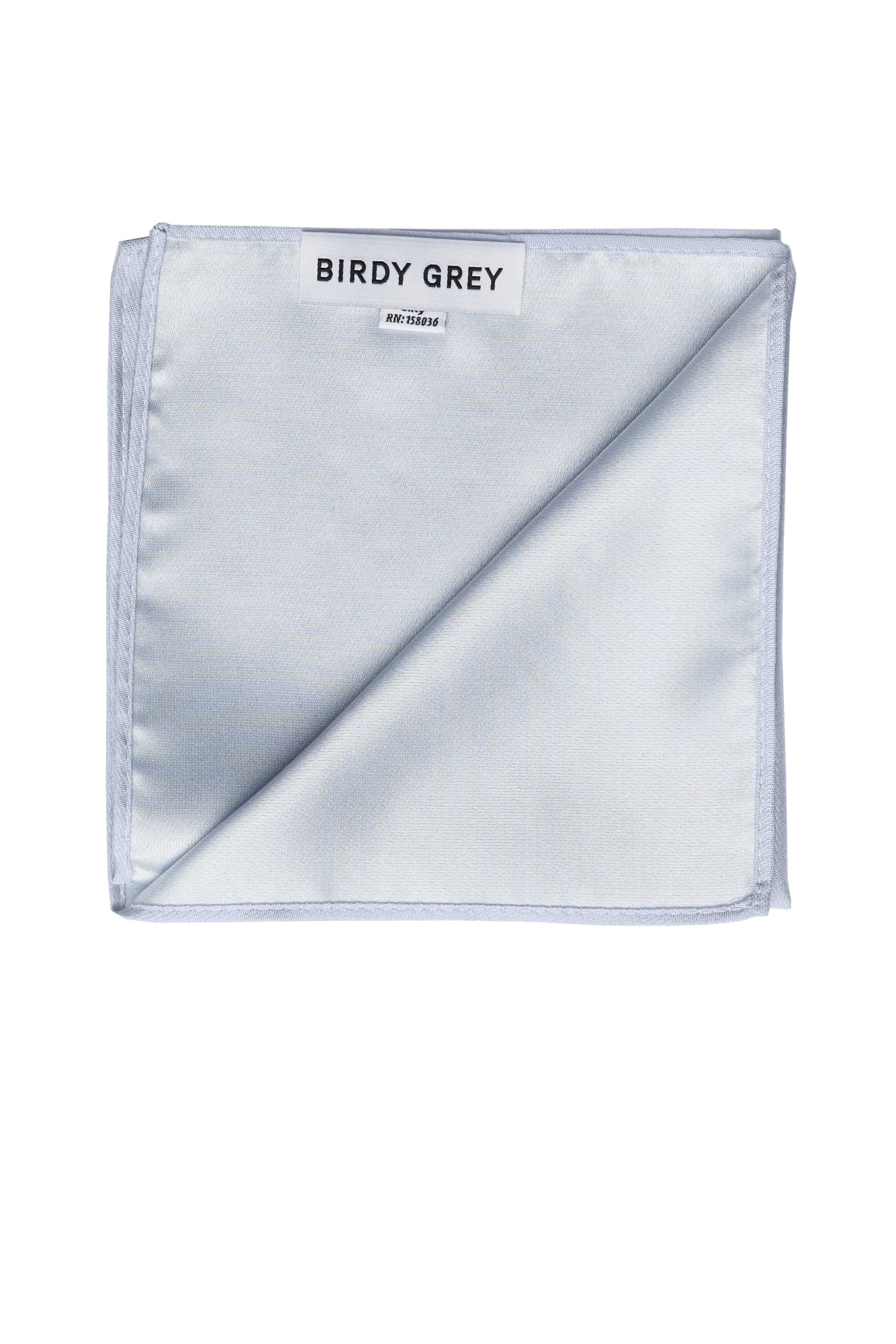Didi Pocket Square in ice blue by Birdy Grey, interior view