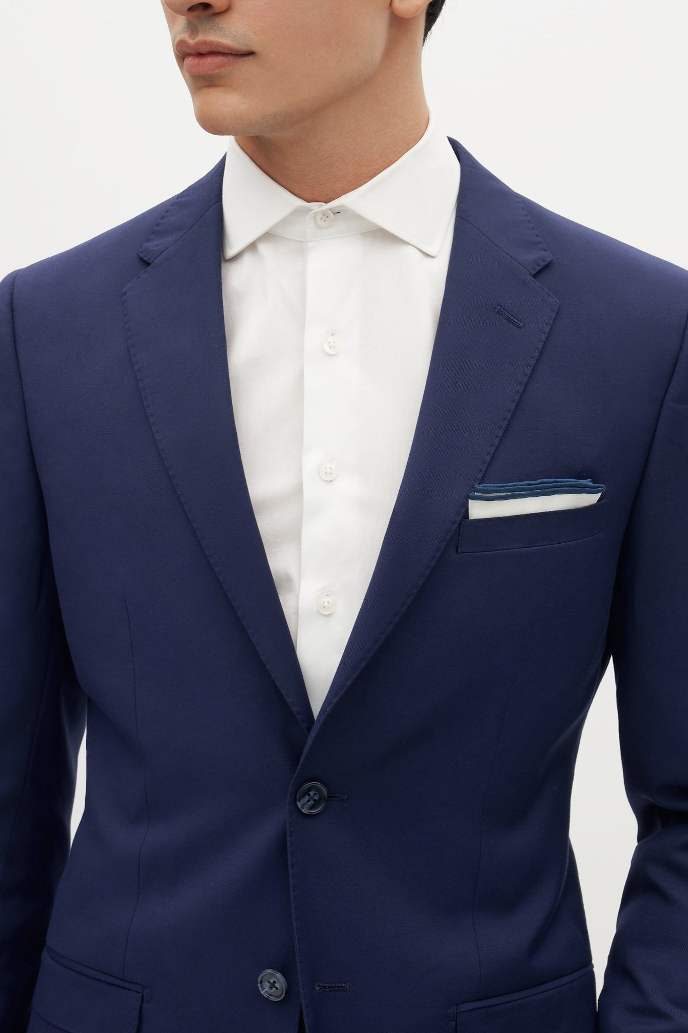 Brilliant Blue Groomsmen Suit by SuitShop, front view