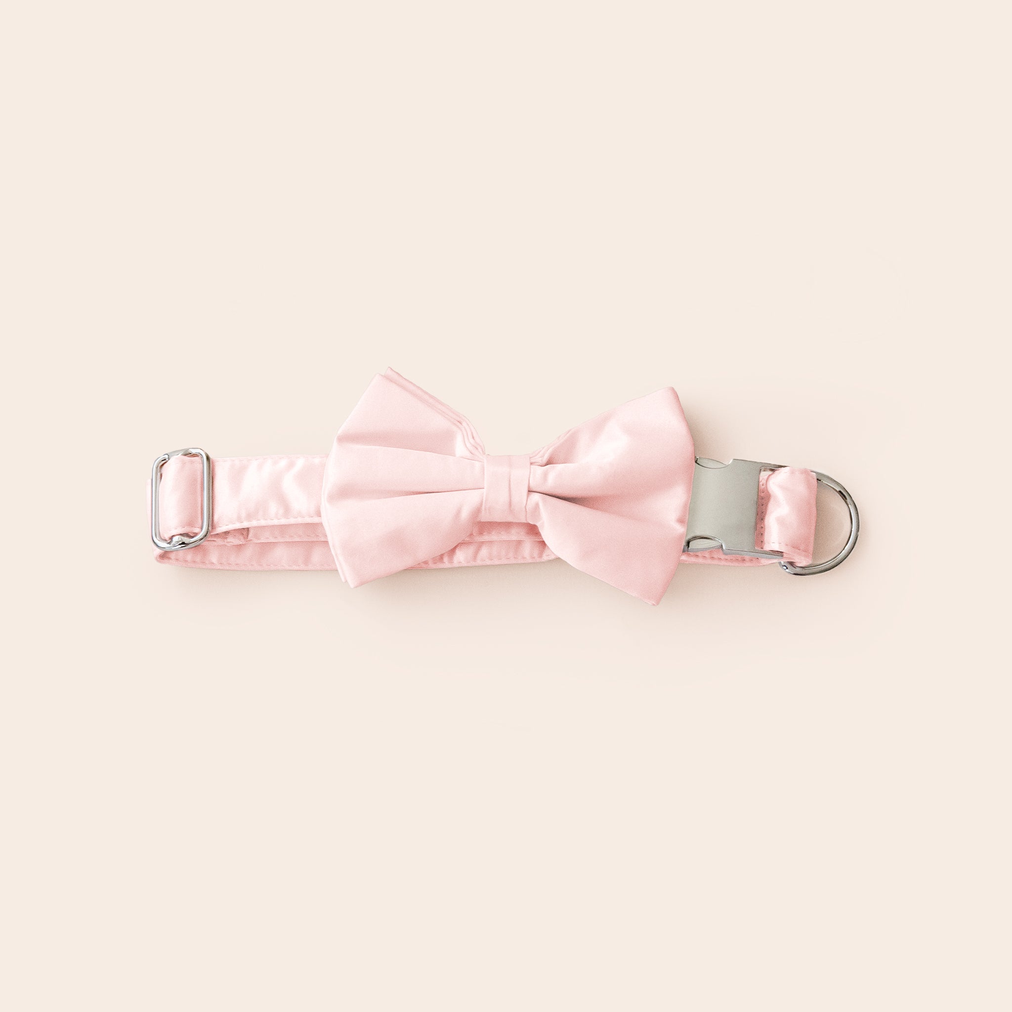 Muggsy Dog Bow Tie Collar in Blush Pink by Birdy Grey, front view