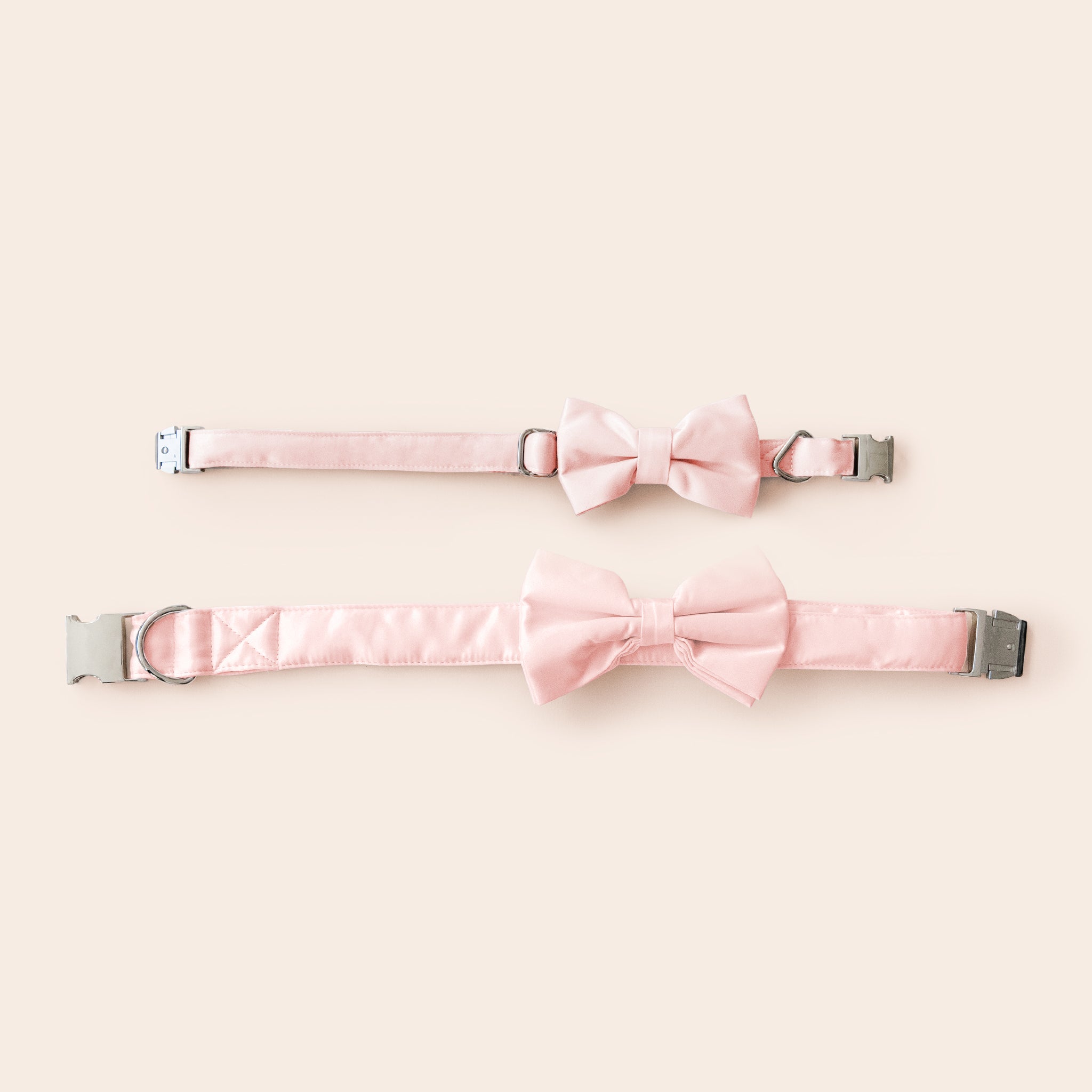Muggsy Dog Bow Tie Collar in Blush Pink by Birdy Grey, front view