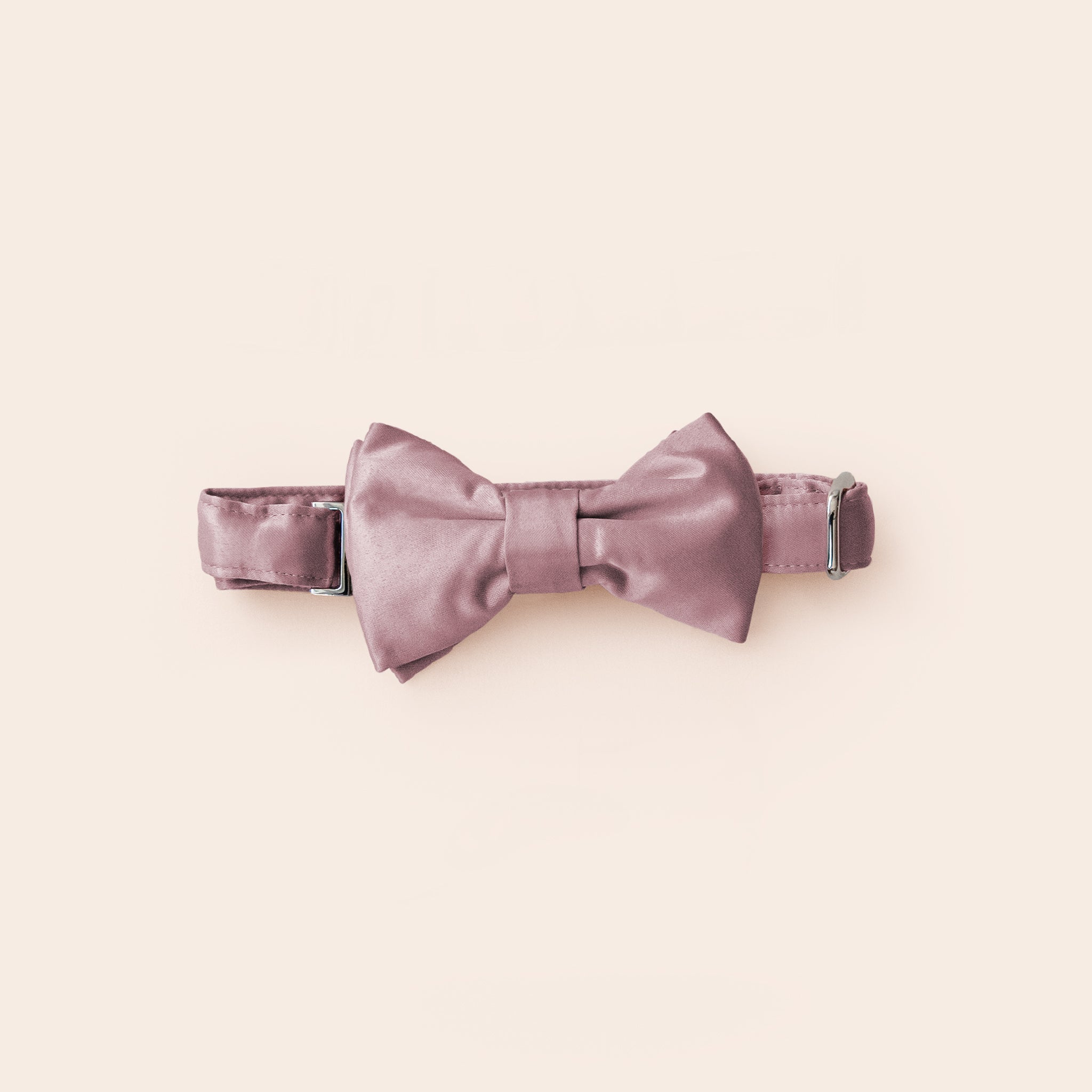 Muggsy Dog Bow Tie Collar in Dark Mauve by Birdy Grey, front view