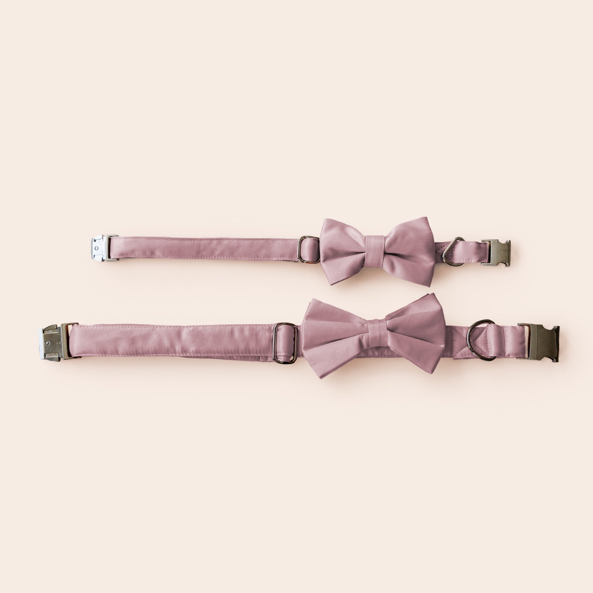 Muggsy Dog Bow Tie Collar in Dark Mauve by Birdy Grey, front view