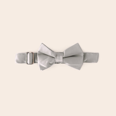 Muggsy Dog Bow Tie Collar in Dove Gray by Birdy Grey, front view