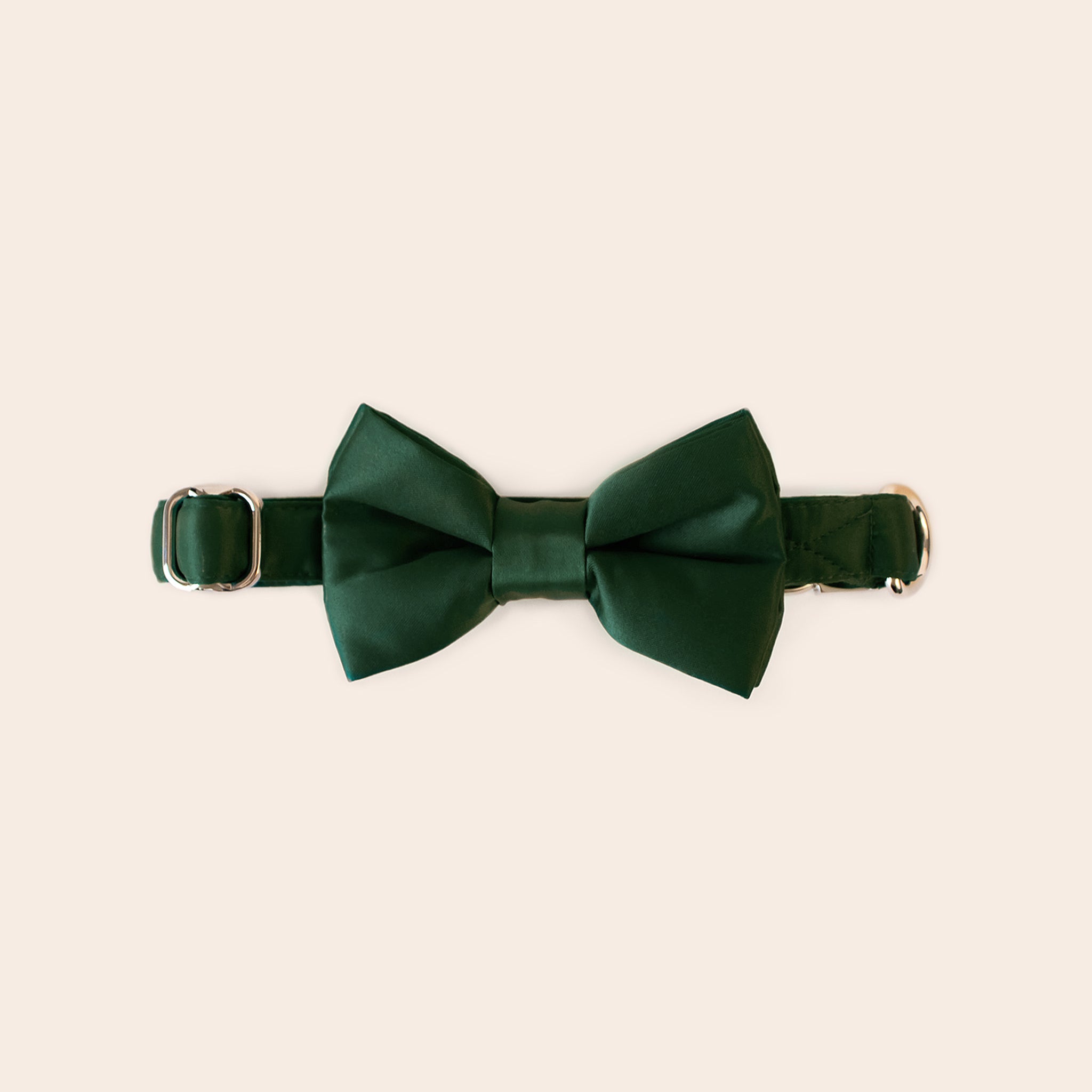 Muggsy Dog Bow Tie Collar in Emerald by Birdy Grey, front view