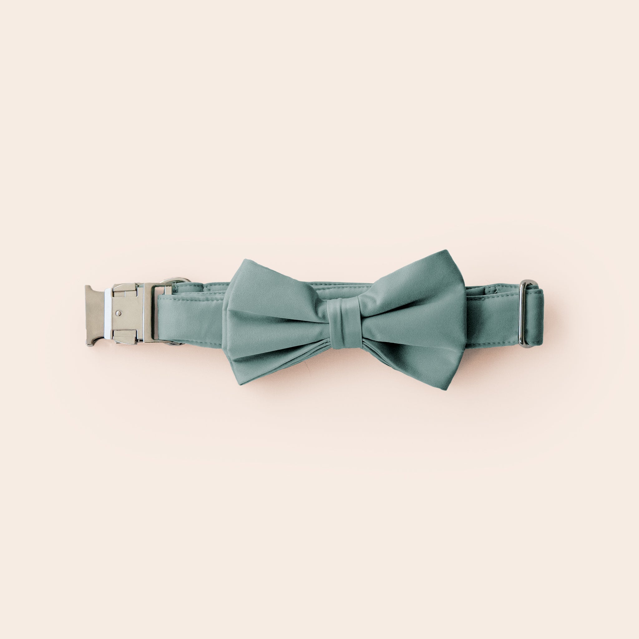 Muggsy Dog Bow Tie Collar in Sea Glass by Birdy Grey, front view