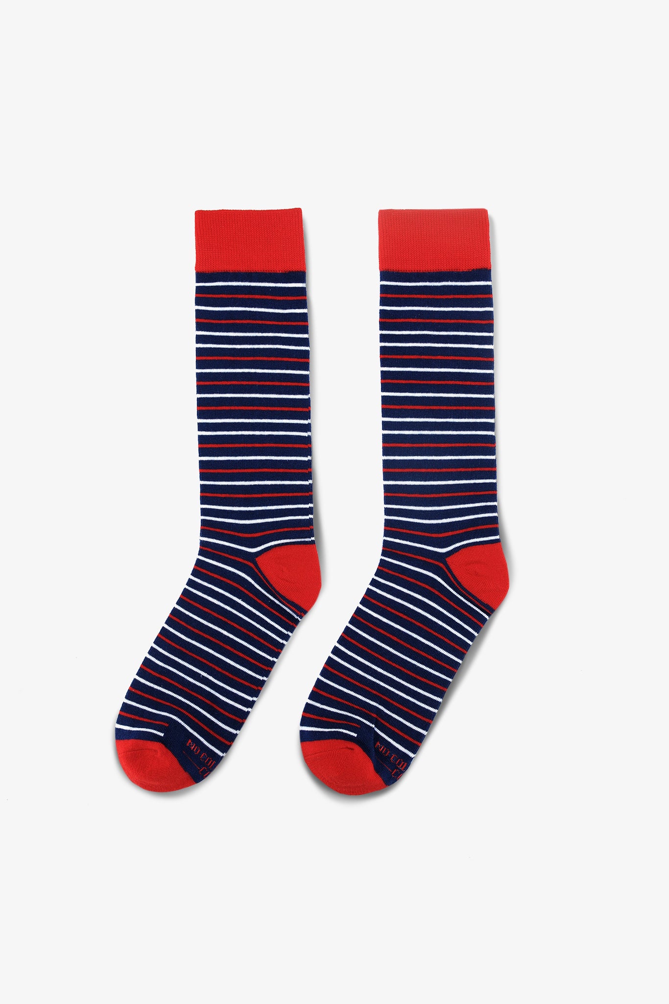 Striped Groomsmen Socks By No Cold Feet - Red