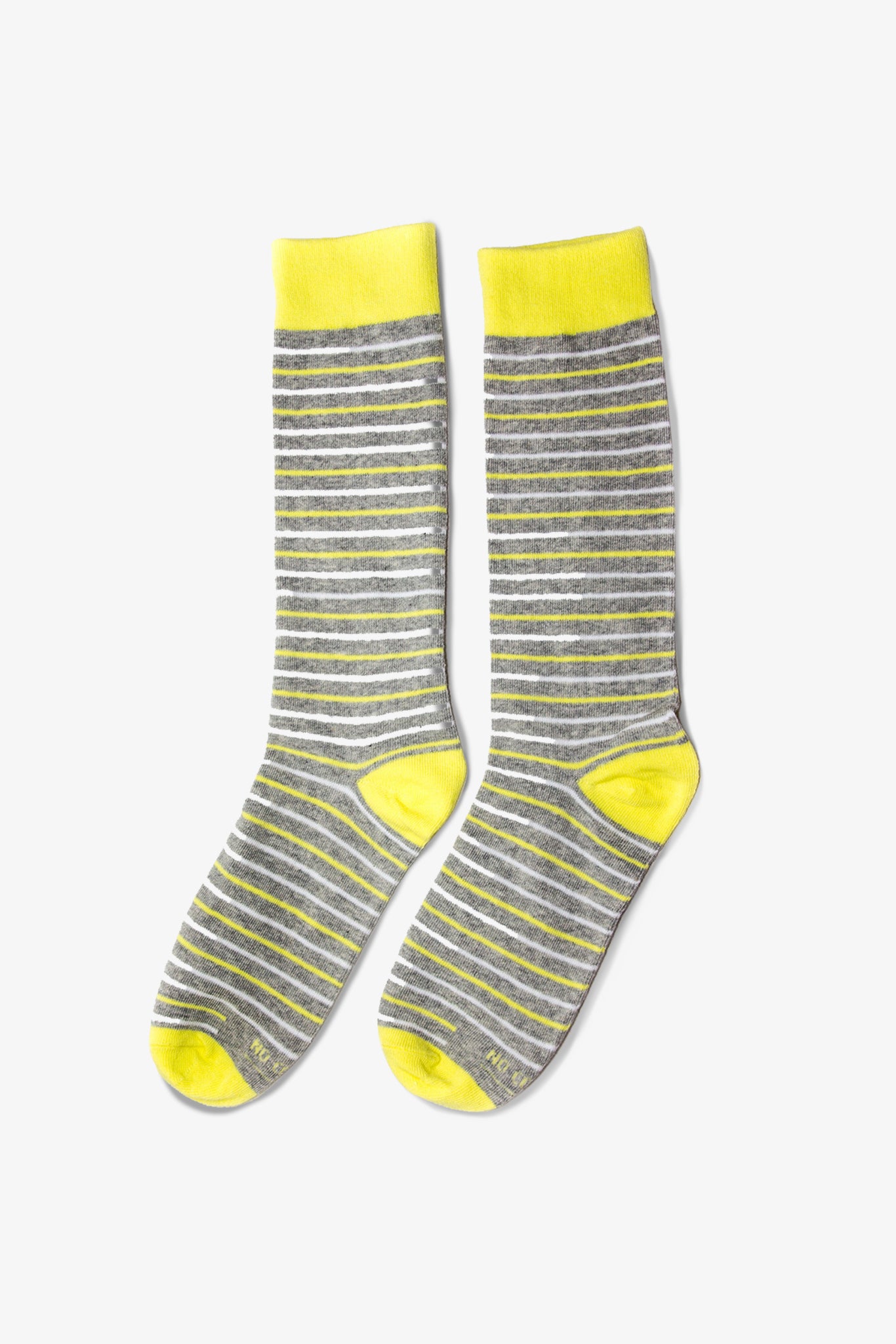 Striped Groomsmen Socks By No Cold Feet - Yellow