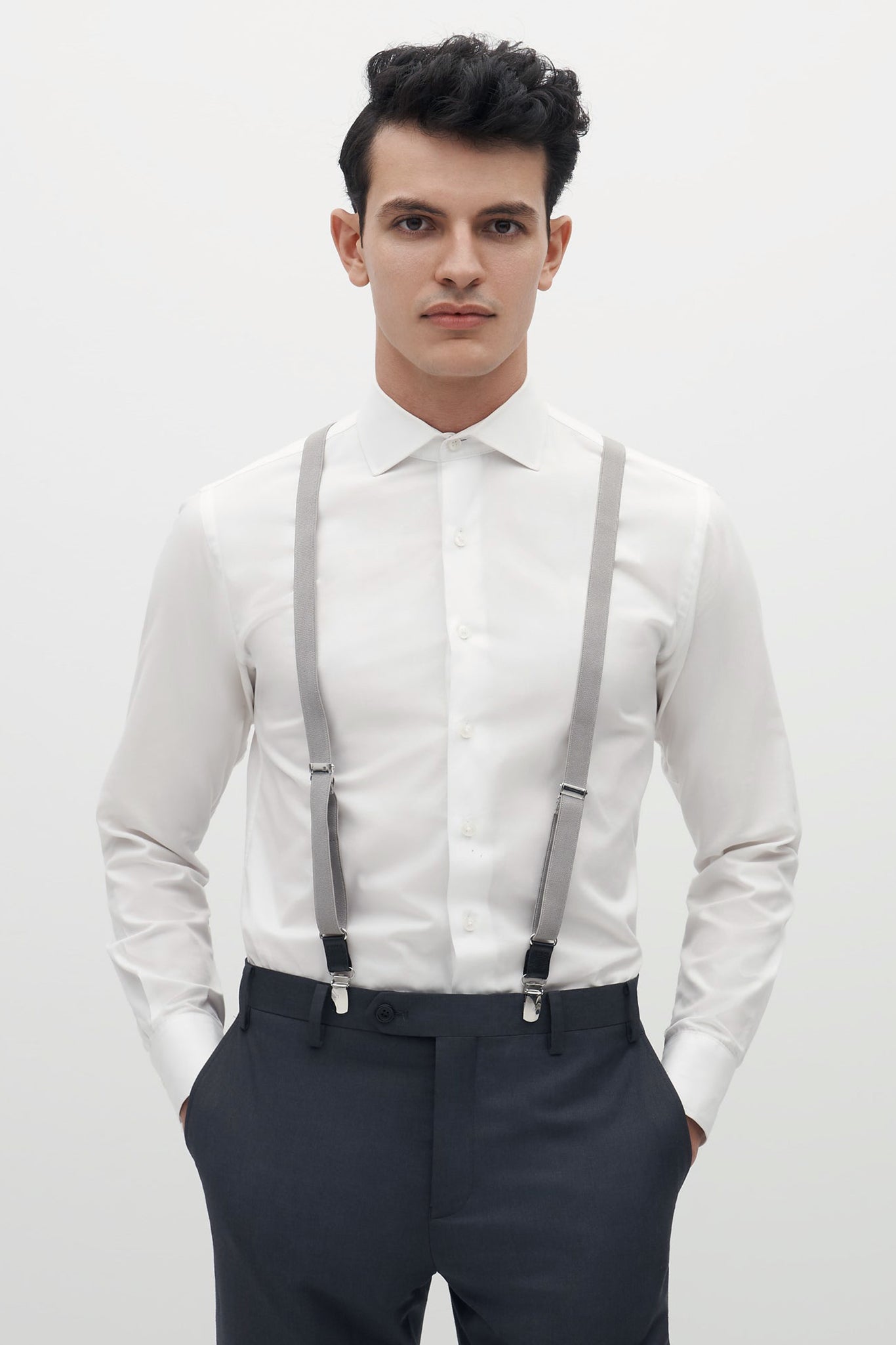 Classic Suspenders By Suitshop - Grey