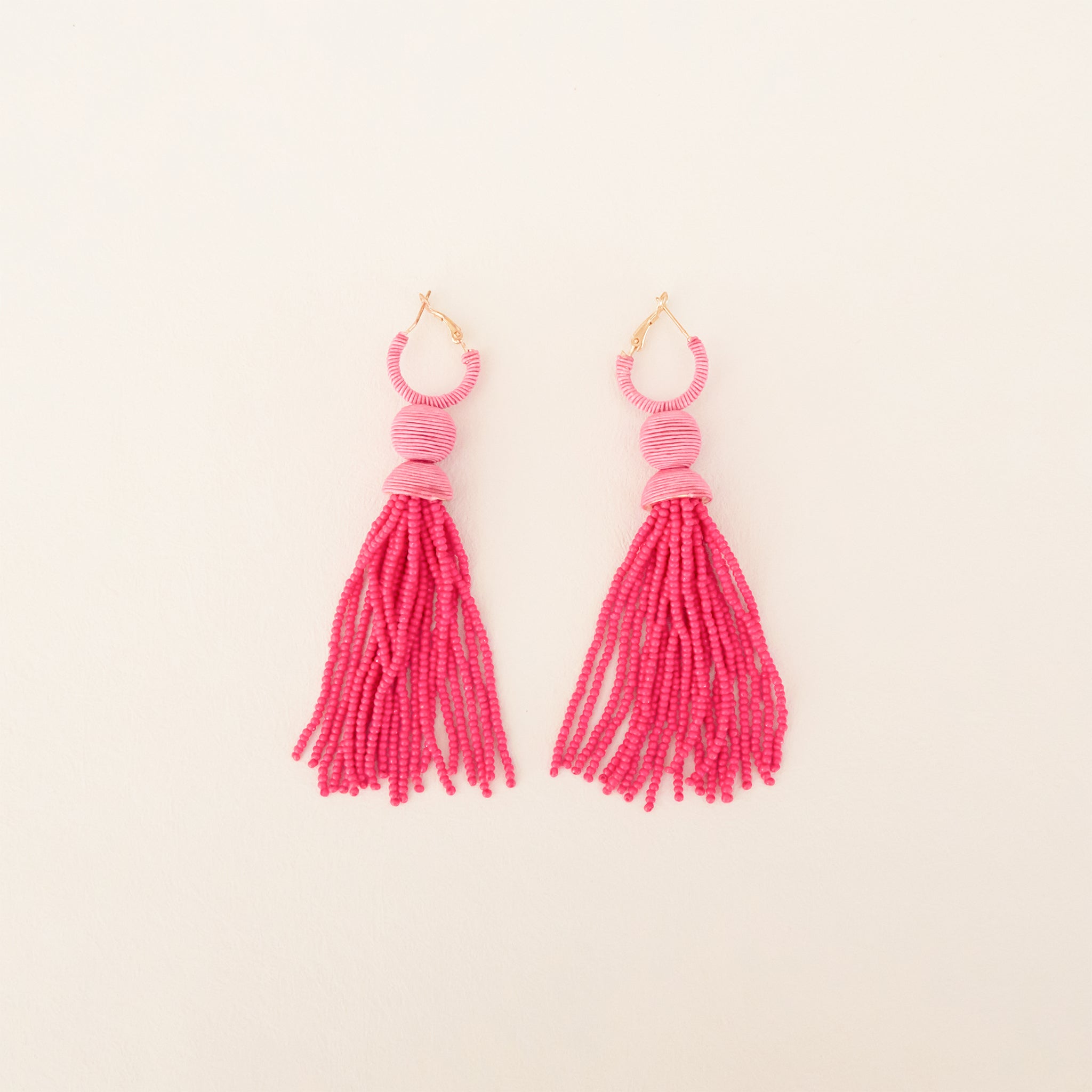 Tassel Earrings in Pink