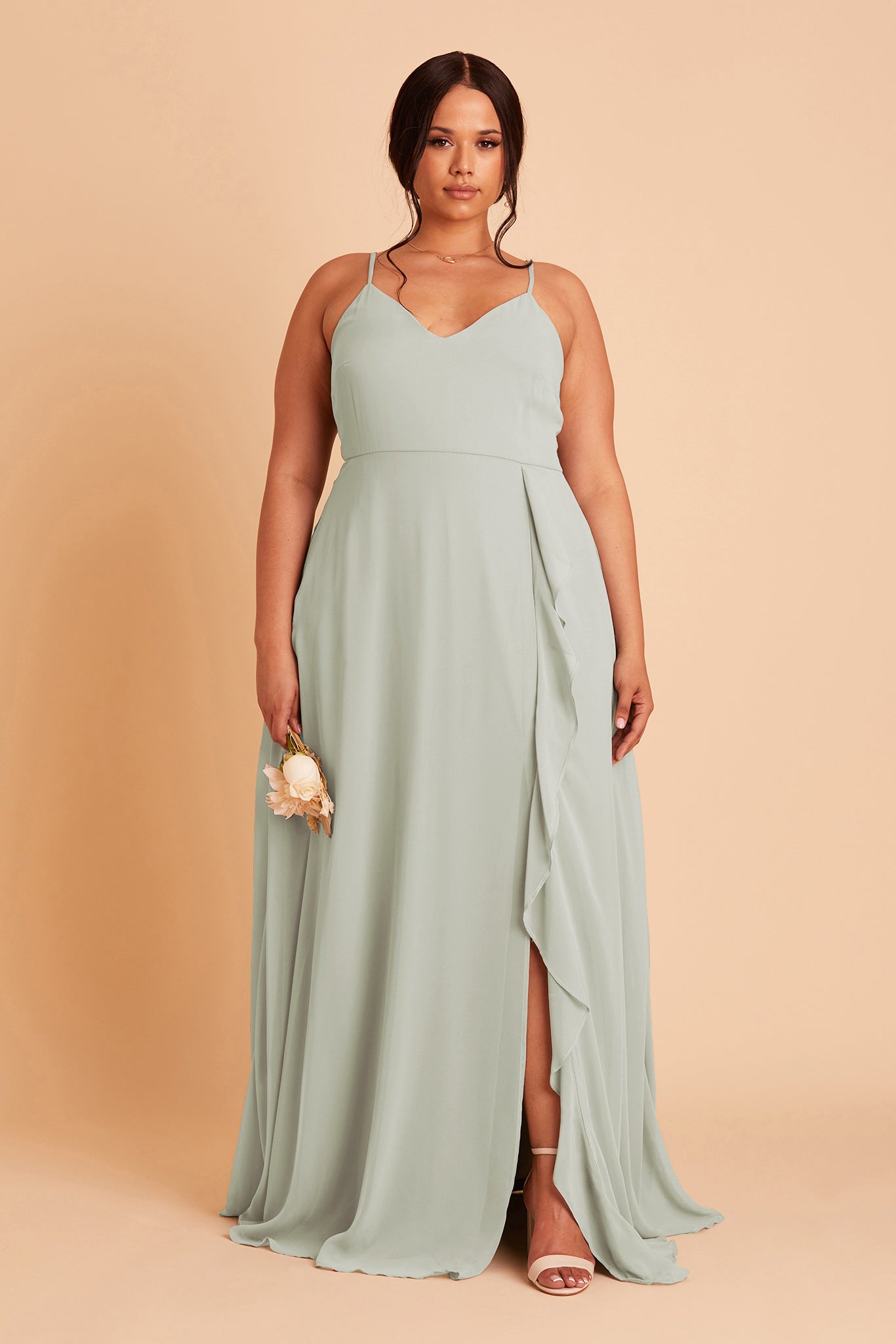 Sage Theresa Chiffon Dress by Birdy Grey