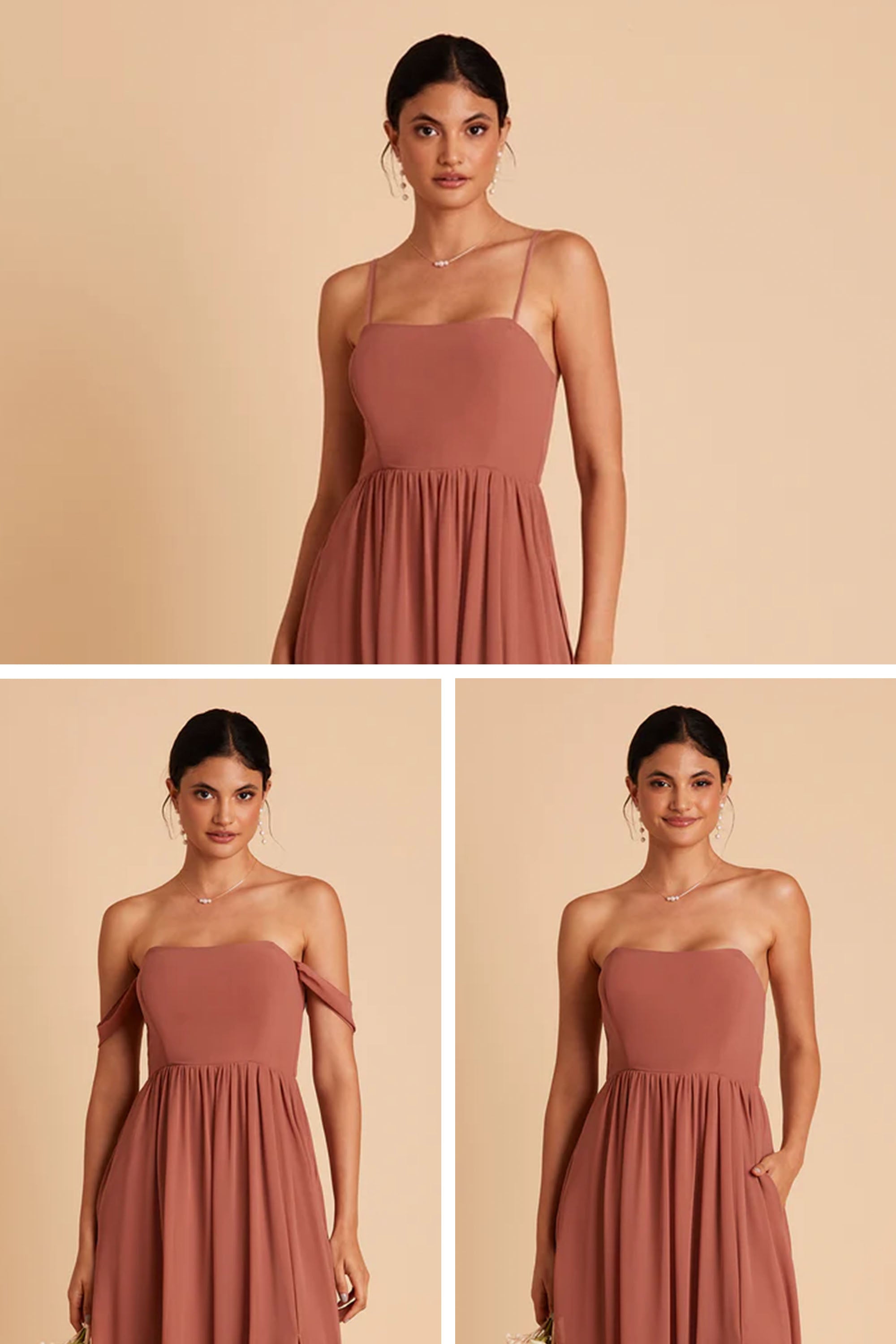 August Convertible Dress - Dusty Rose