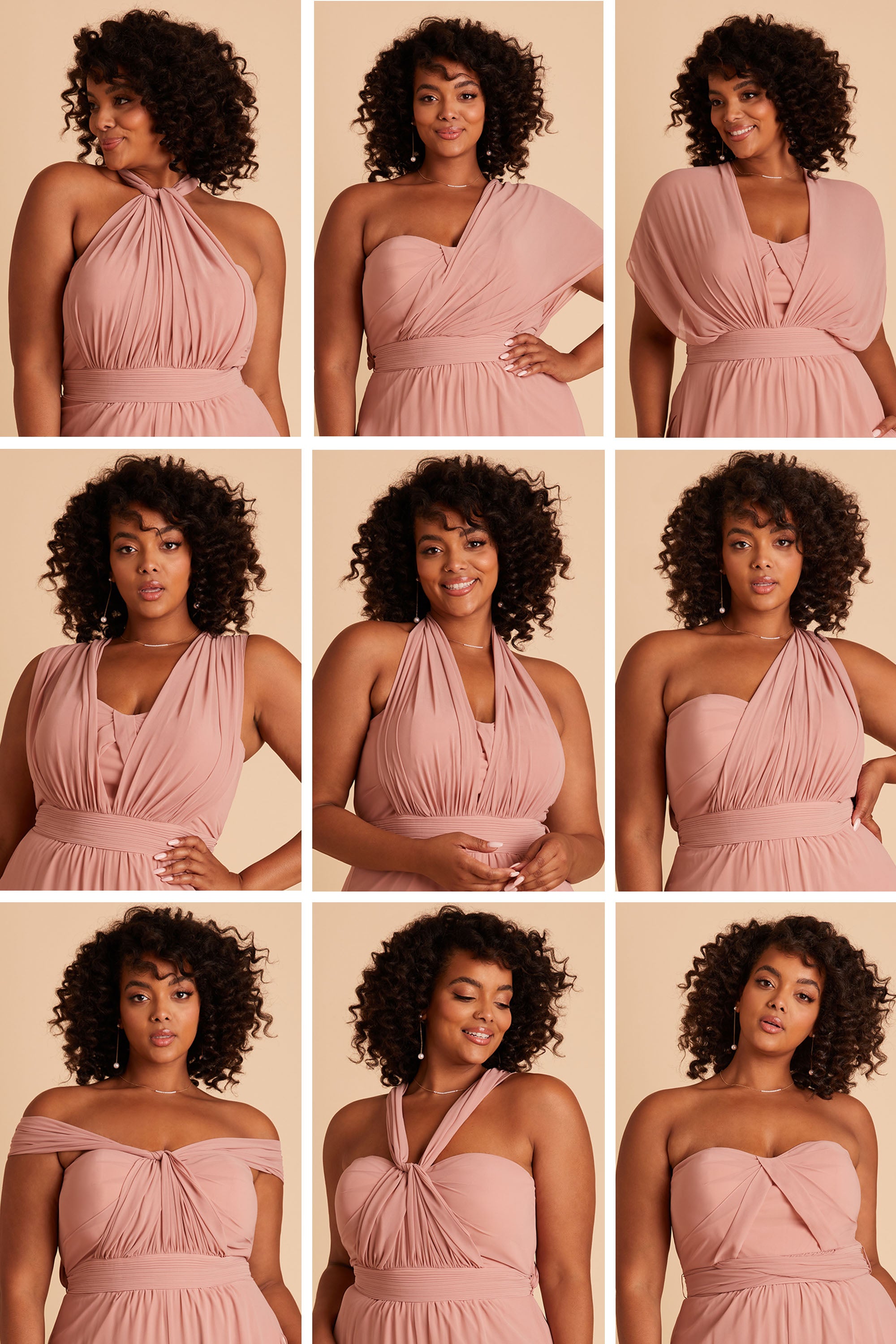 Pink plus size wedding jumpsuit with sweetheart bodice with convertible necklines