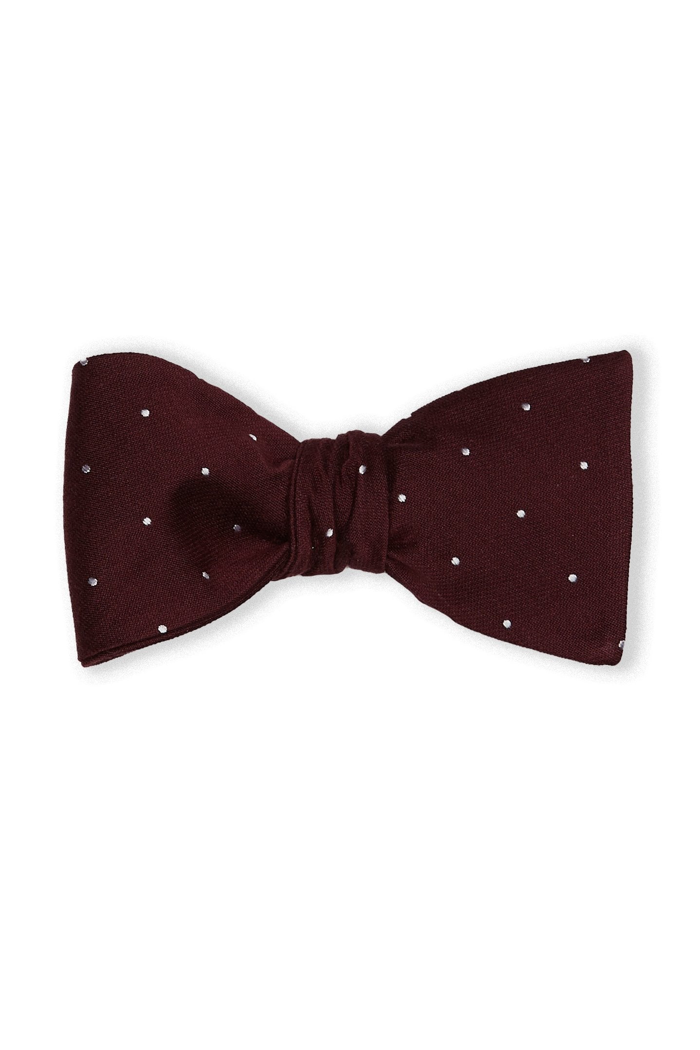 Daniel Bow Tie in Cabernet Dot by Birdy Grey, front view