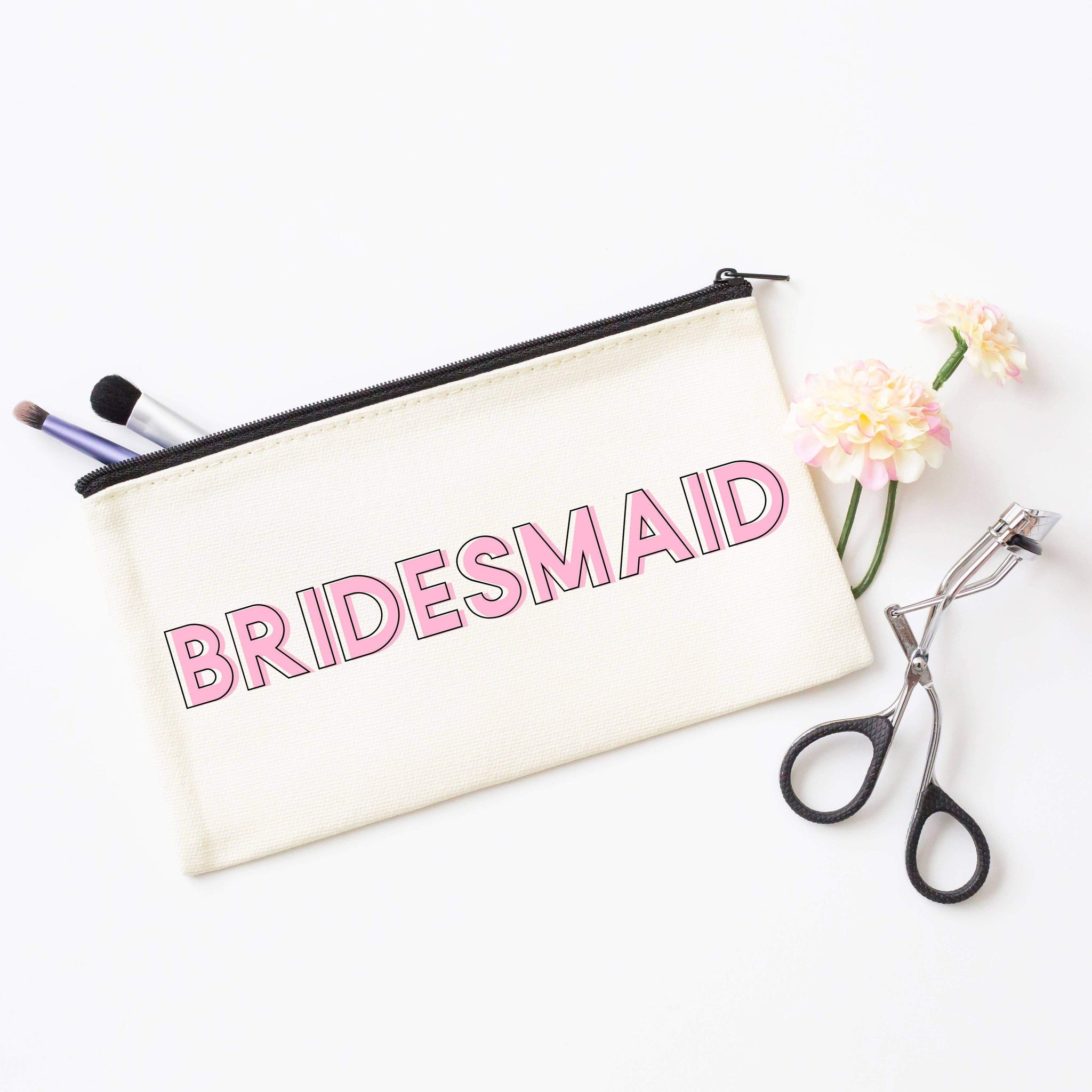 Bridesmaid Cosmetic Bag by Birdy Grey, front view