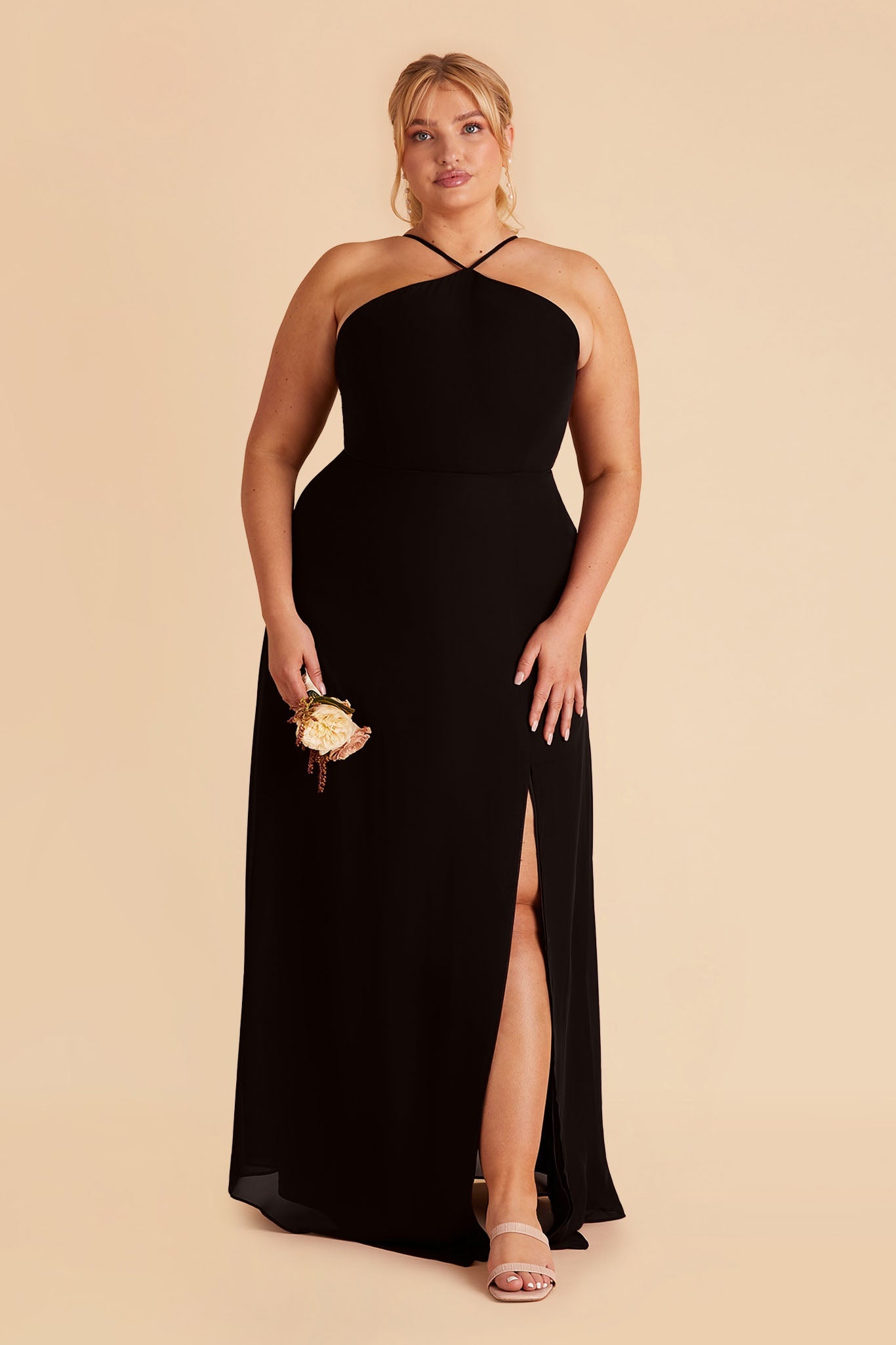 Juliet Chiffon Dress - Black