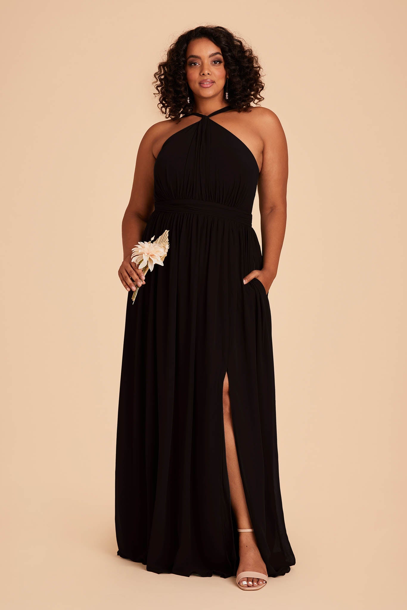 Kiko Chiffon Dress - Black