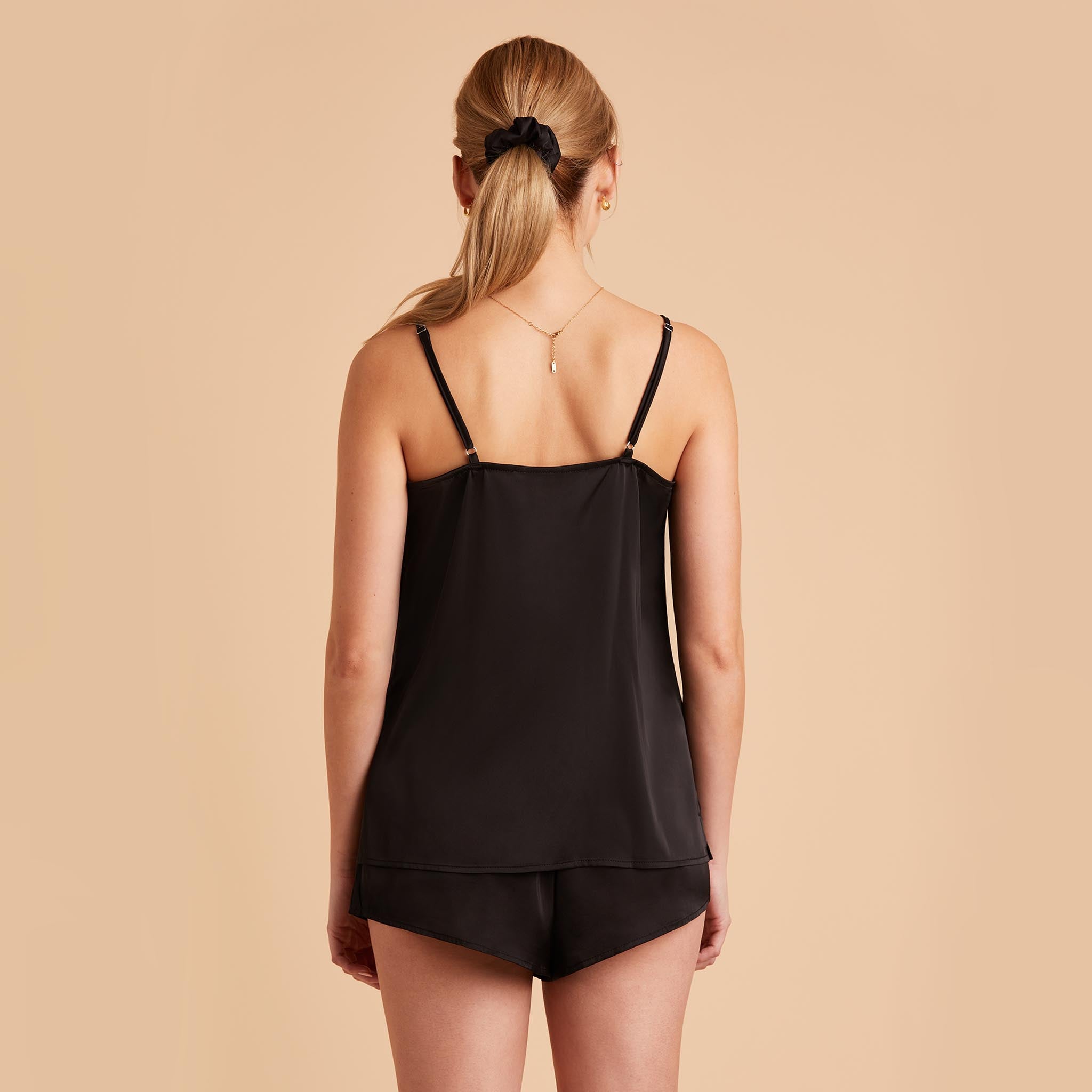 Olivia Cami top in black by Birdy Grey, back view