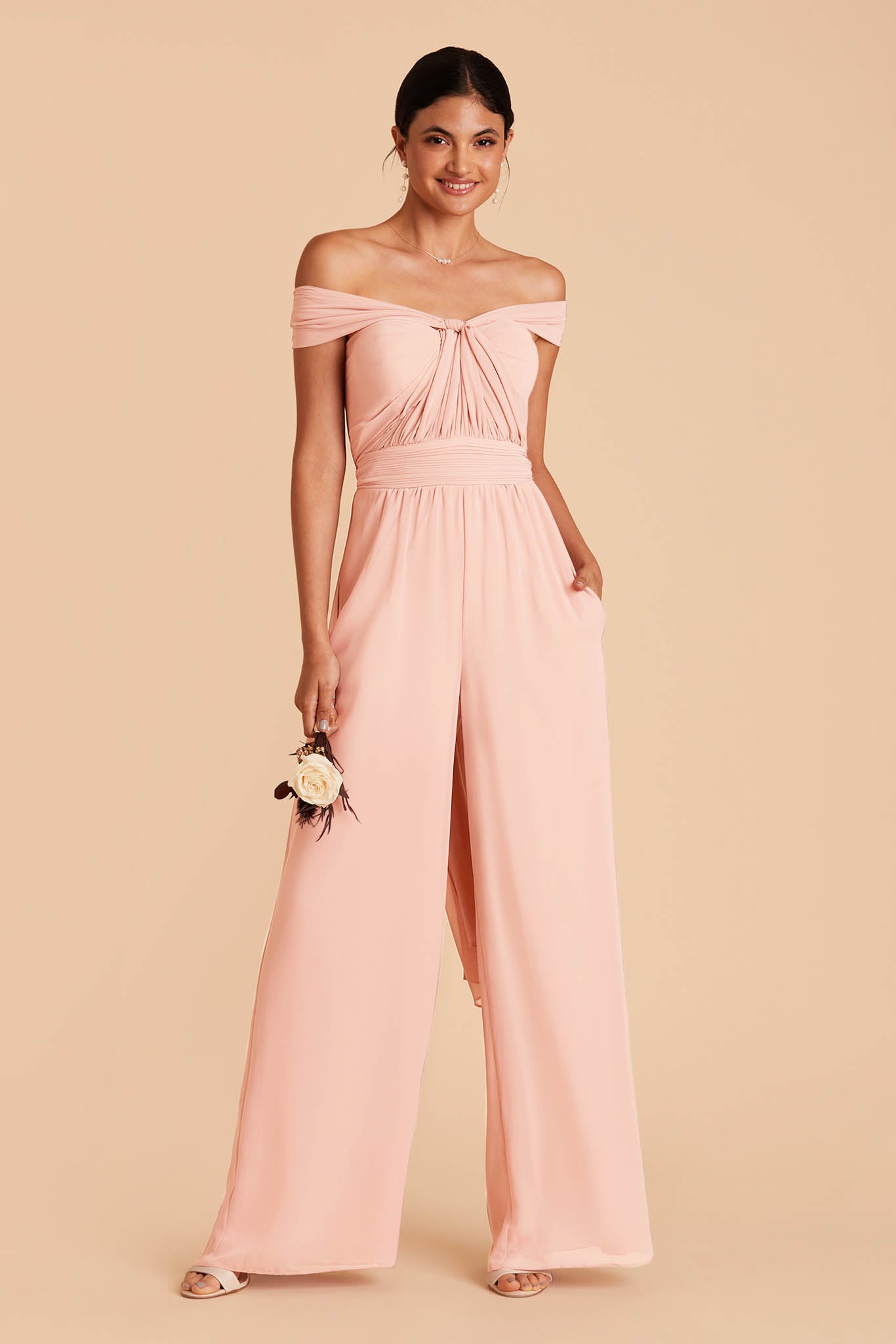 Pre-owned Silk Jumpsuit In Pink