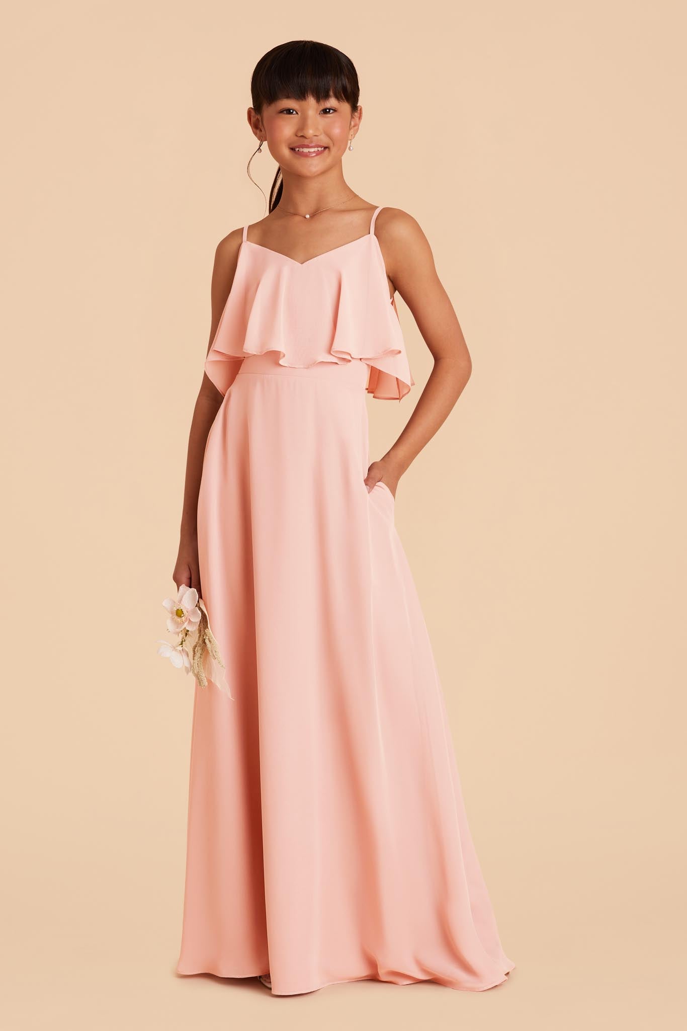 Janie Convertible Junior Dress - Blush Pink