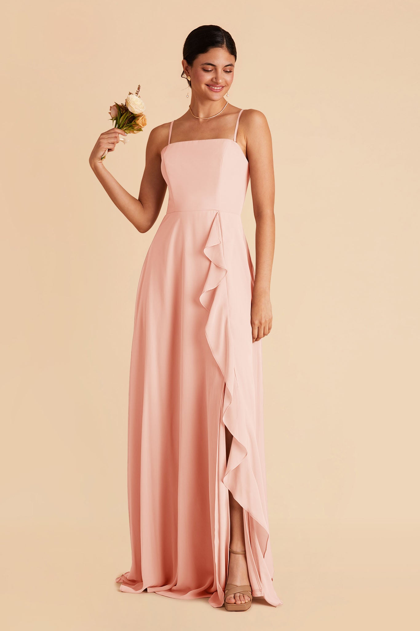 Blush Pink Winnie Convertible Chiffon Dress by Birdy Grey