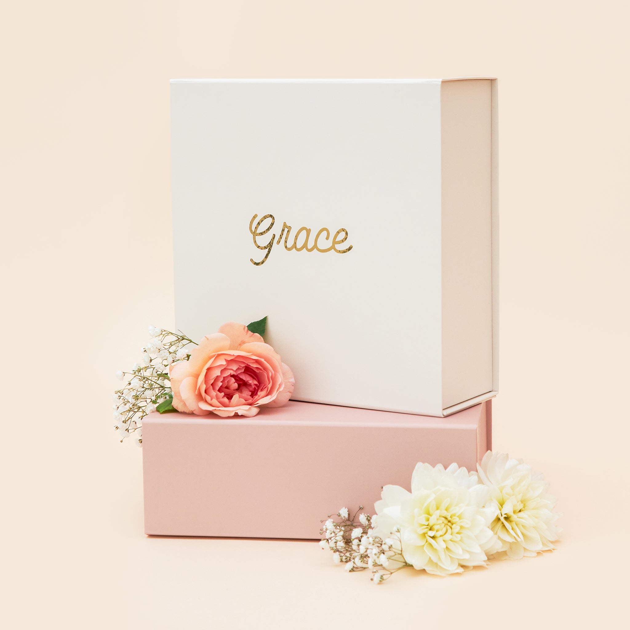 Personalized Proposal Box in Champagne, front view