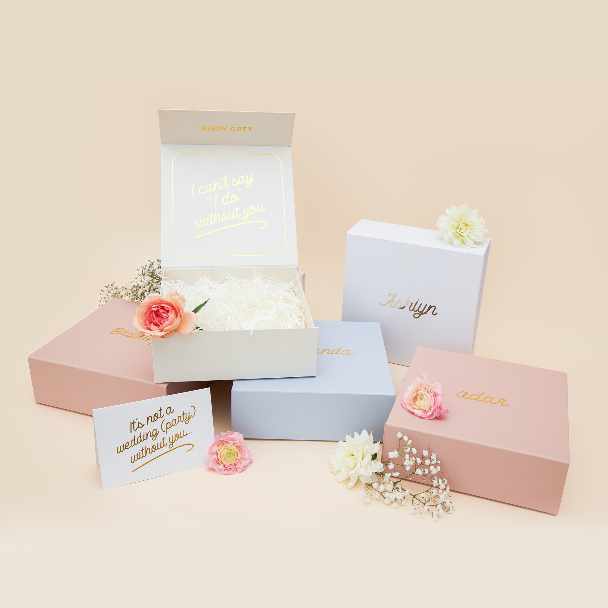 Personalized Proposal Boxes with card, front view