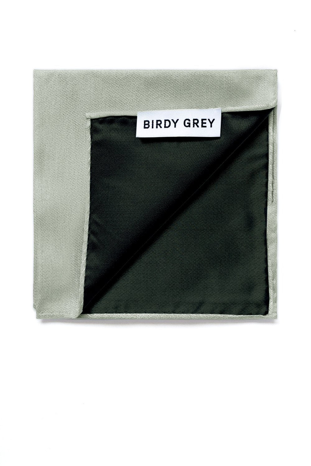 Didi Pocket Square in sage green by Birdy Grey, interior view