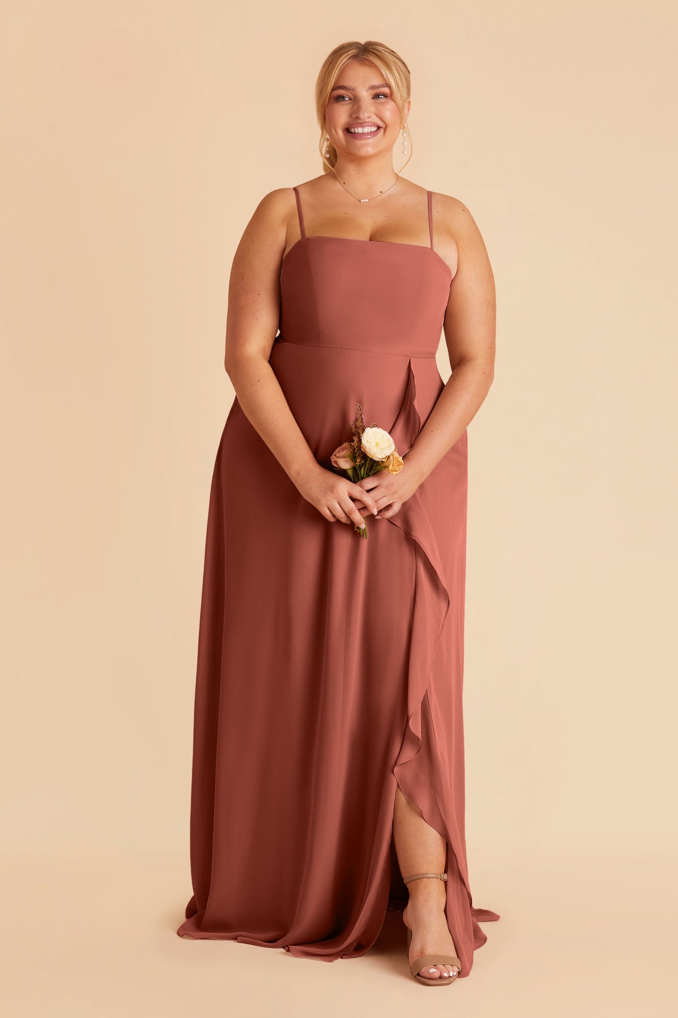 Winnie Convertible Chiffon Dress - Desert Rose