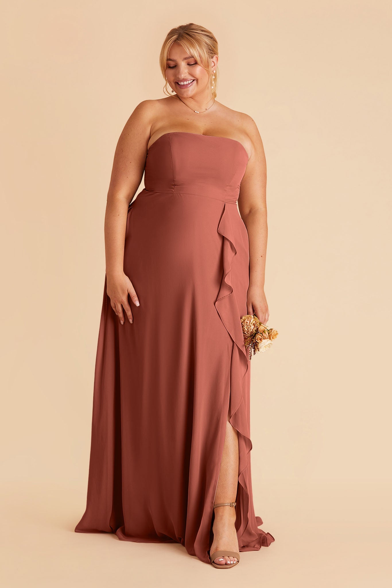 Desert Rose Winnie Convertible Chiffon Dress by Birdy Grey