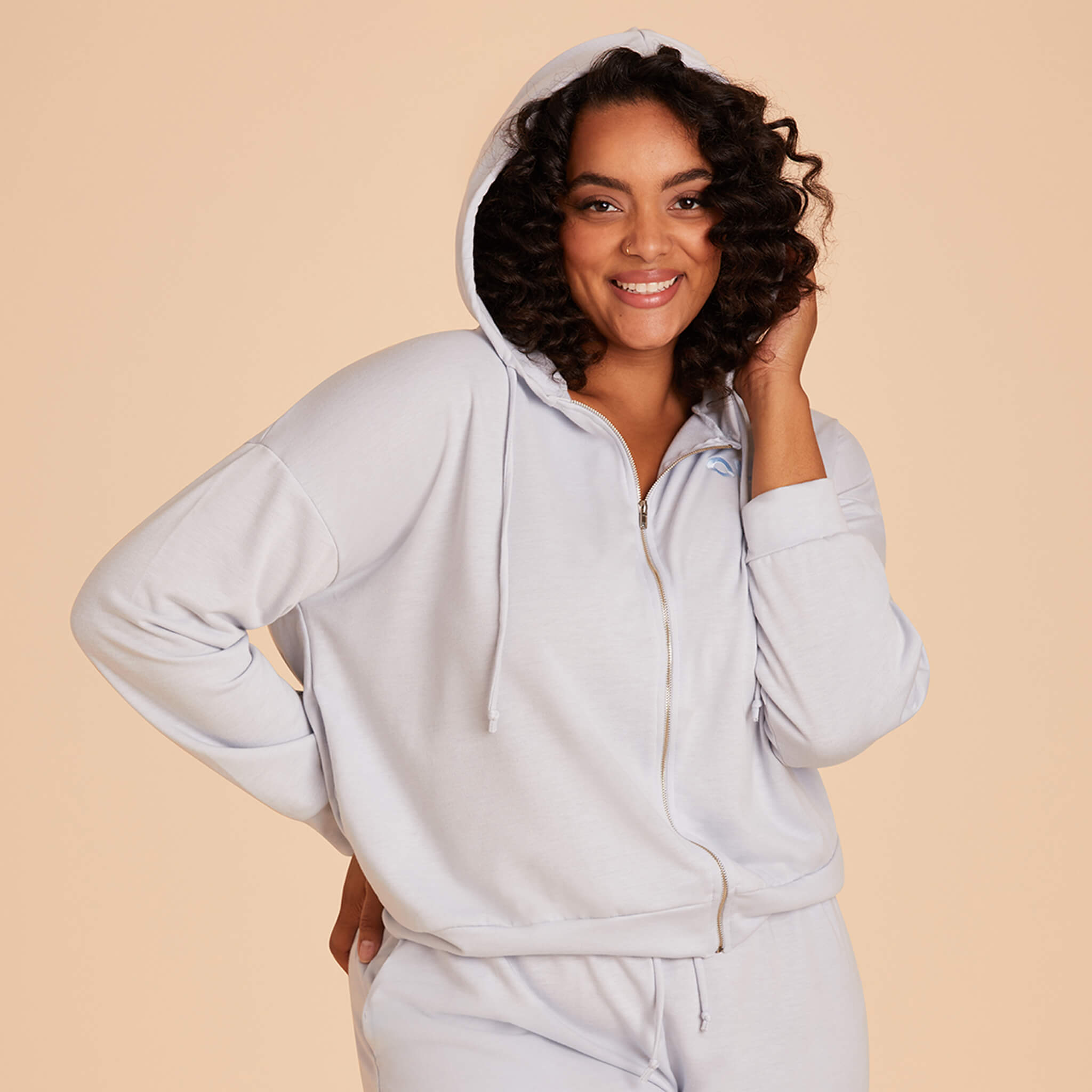 Plus Size Light Blue hoodie and sweatpants