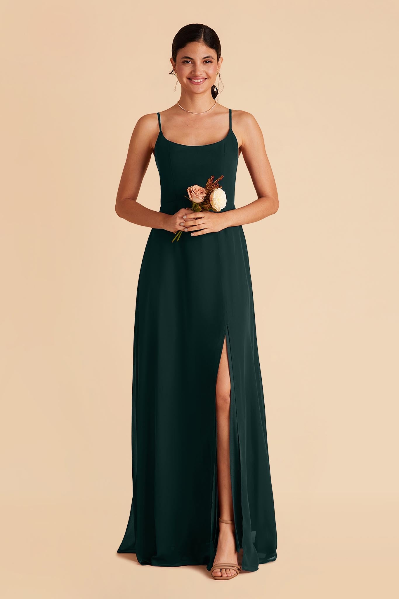 Emerald Amy Chiffon Dress by Birdy Grey