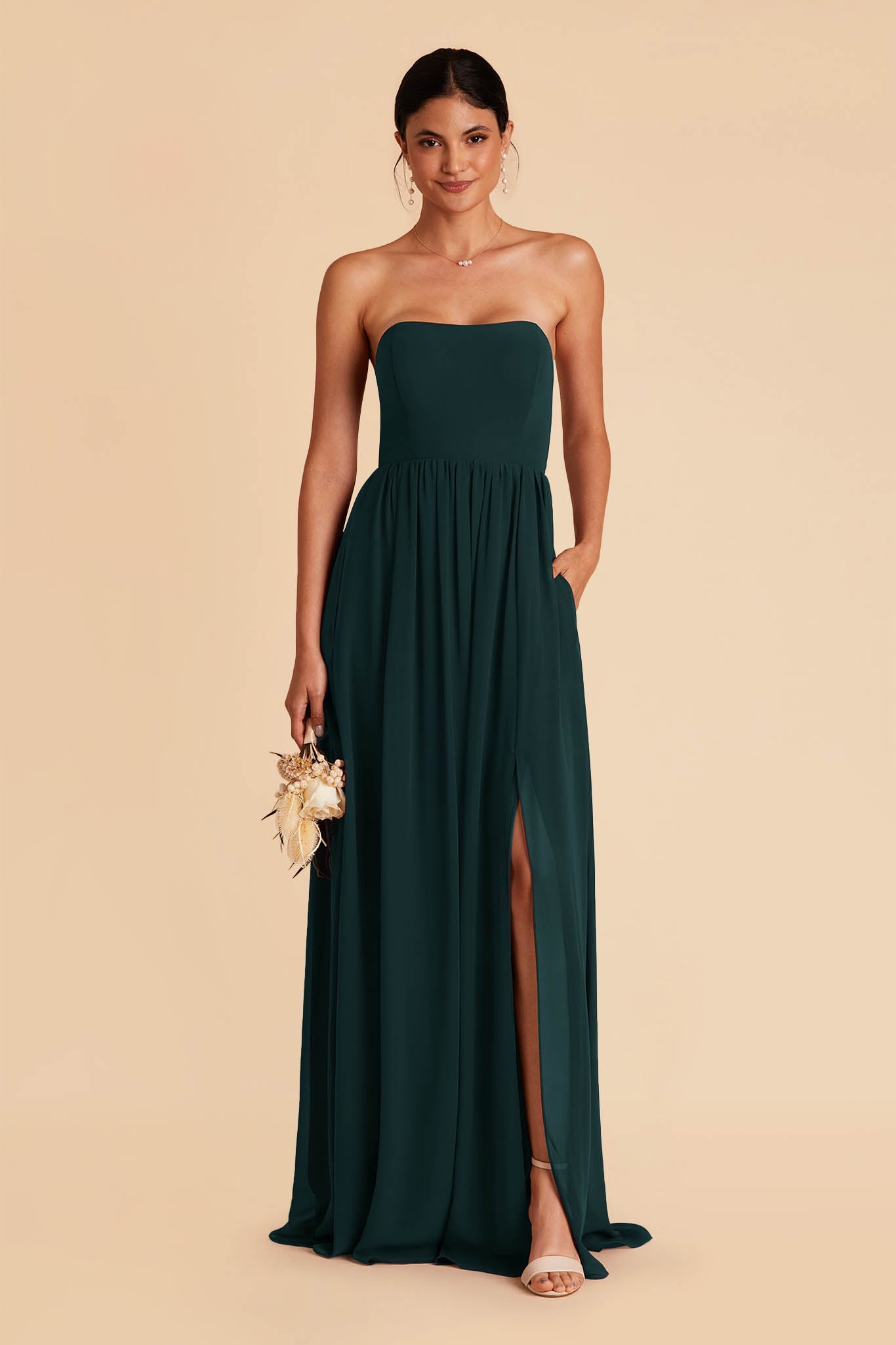 Emerald August Convertible Dress by Birdy Grey