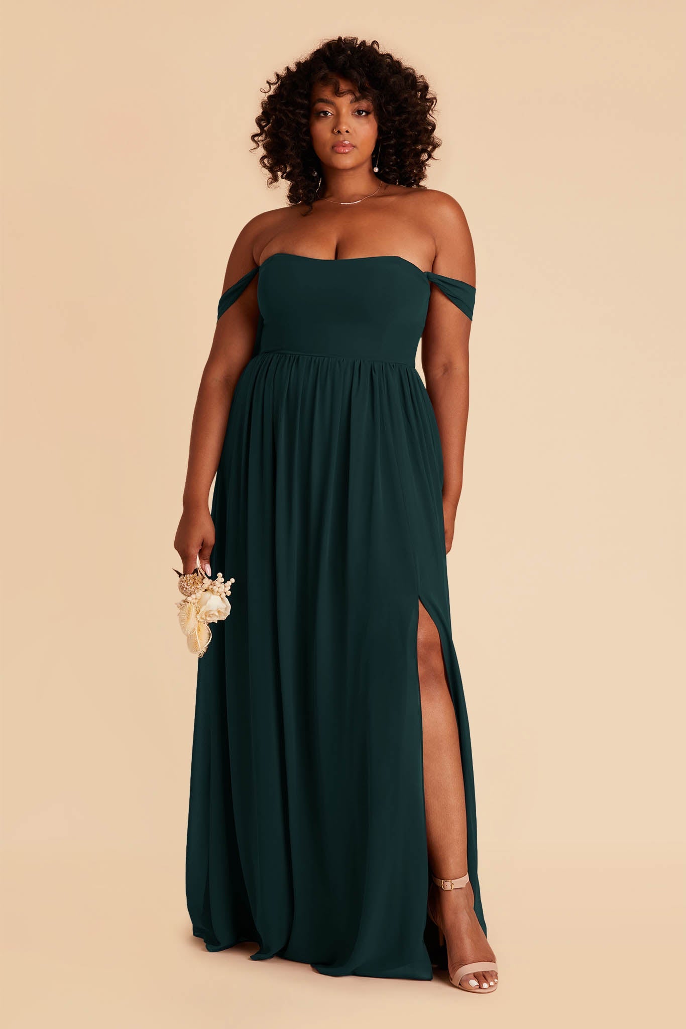 Emerald August Convertible Dress by Birdy Grey
