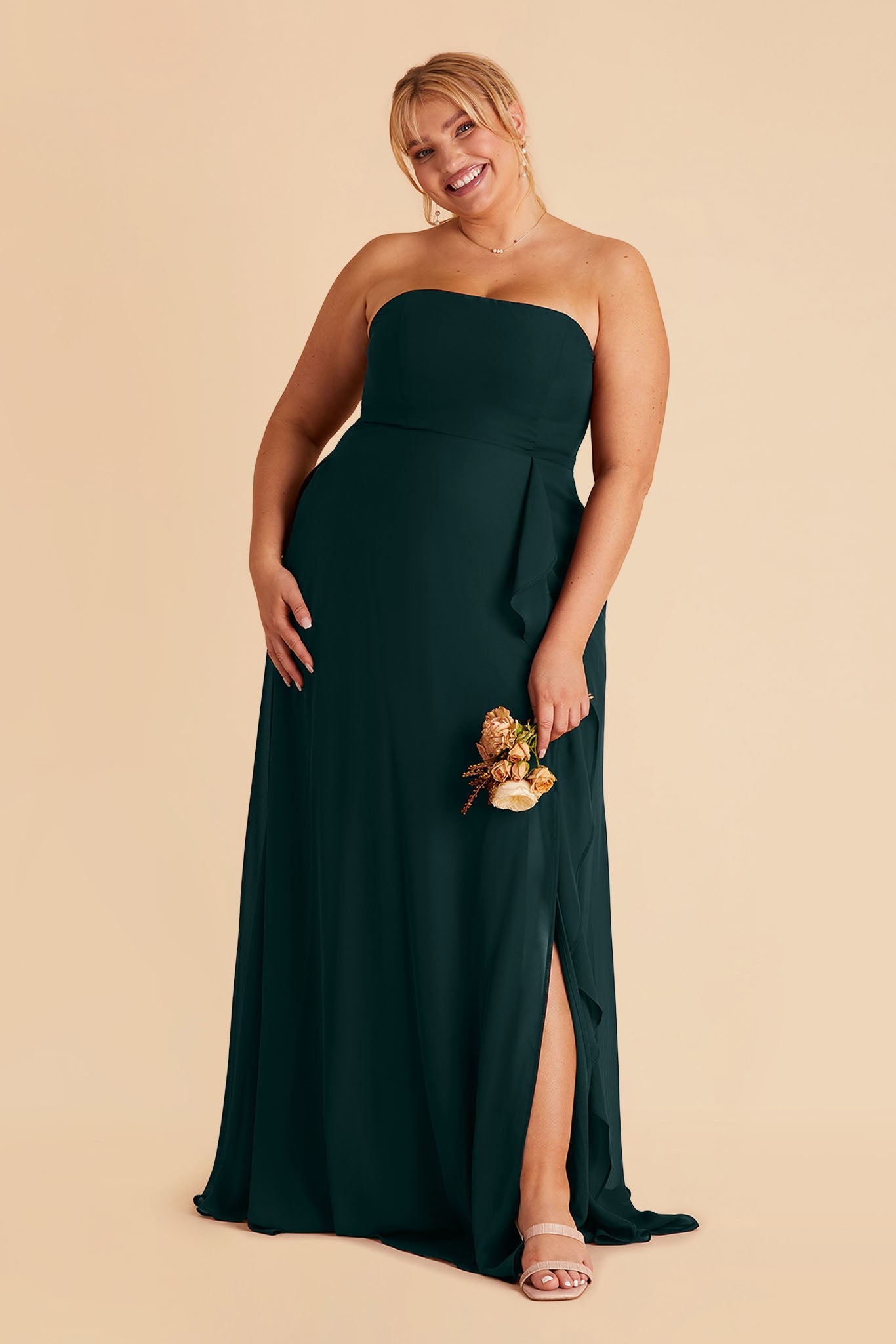 Emerald Winnie Convertible Chiffon Dress by Birdy Grey