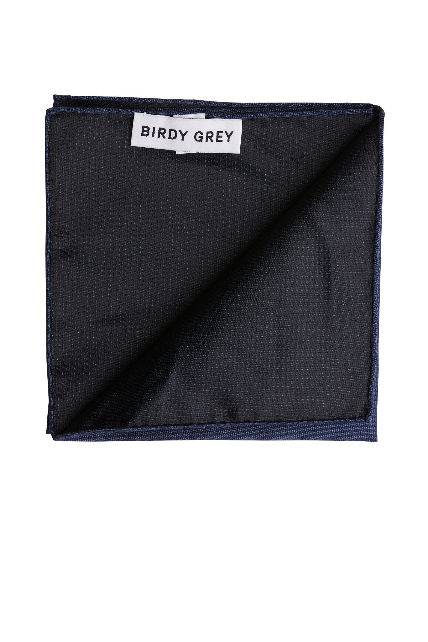 Didi Pocket Square in navy blue by Birdy Grey, interior view