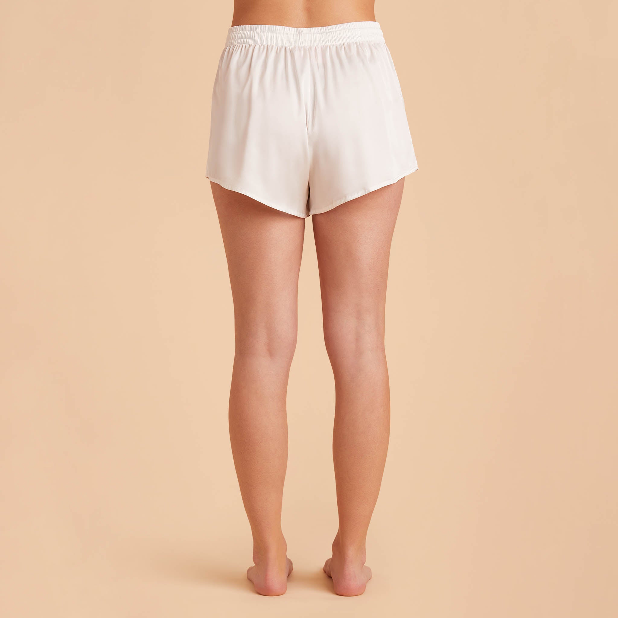 Olivia PJ Shorts in ivory back view