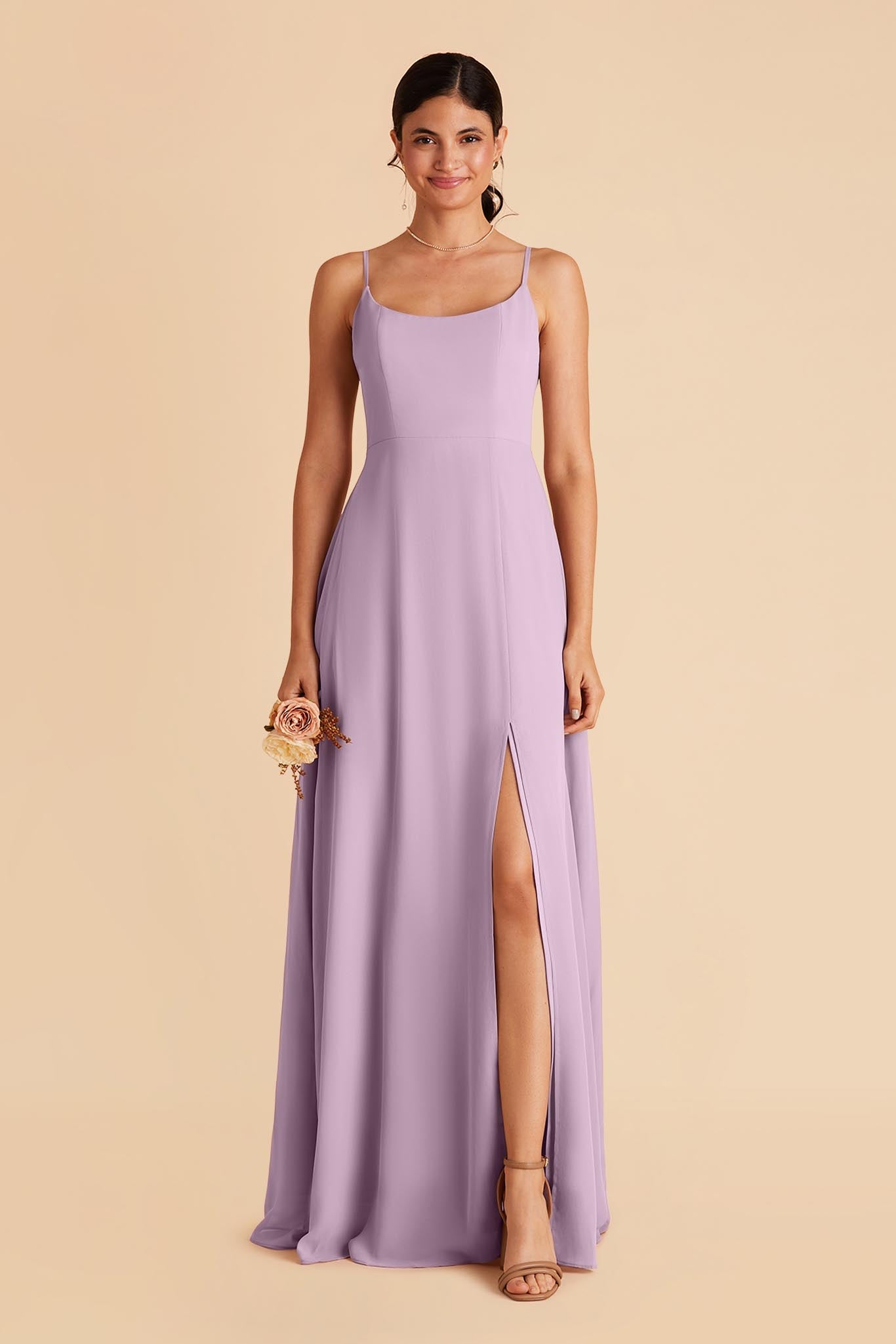 Lavender Amy Chiffon Dress by Birdy Grey