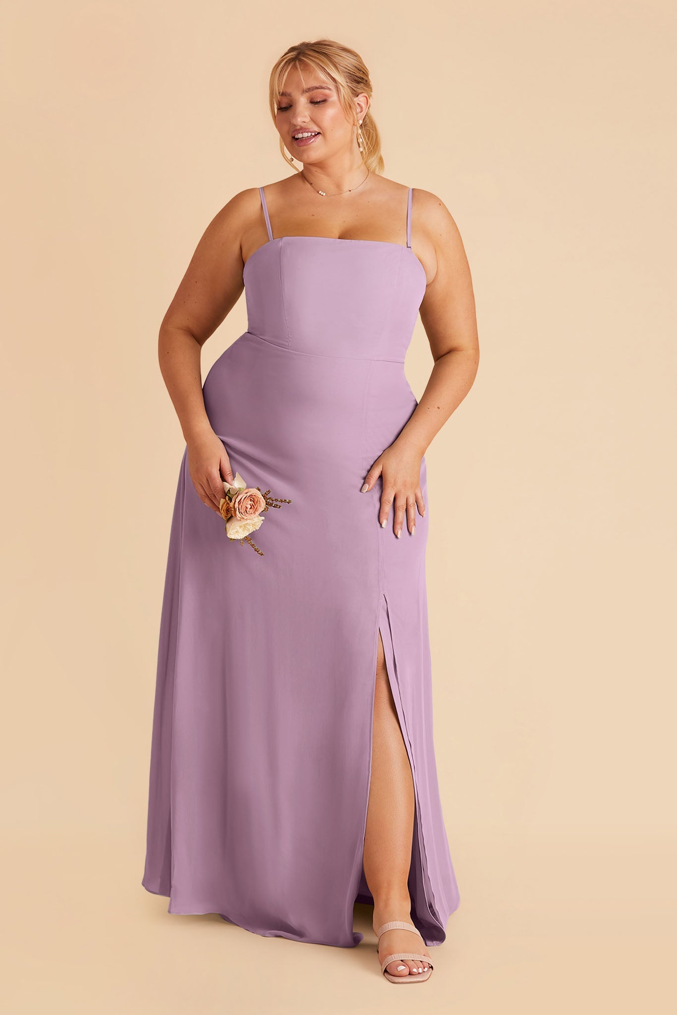 Lavender Chris Convertible Chiffon Dress by Birdy Grey