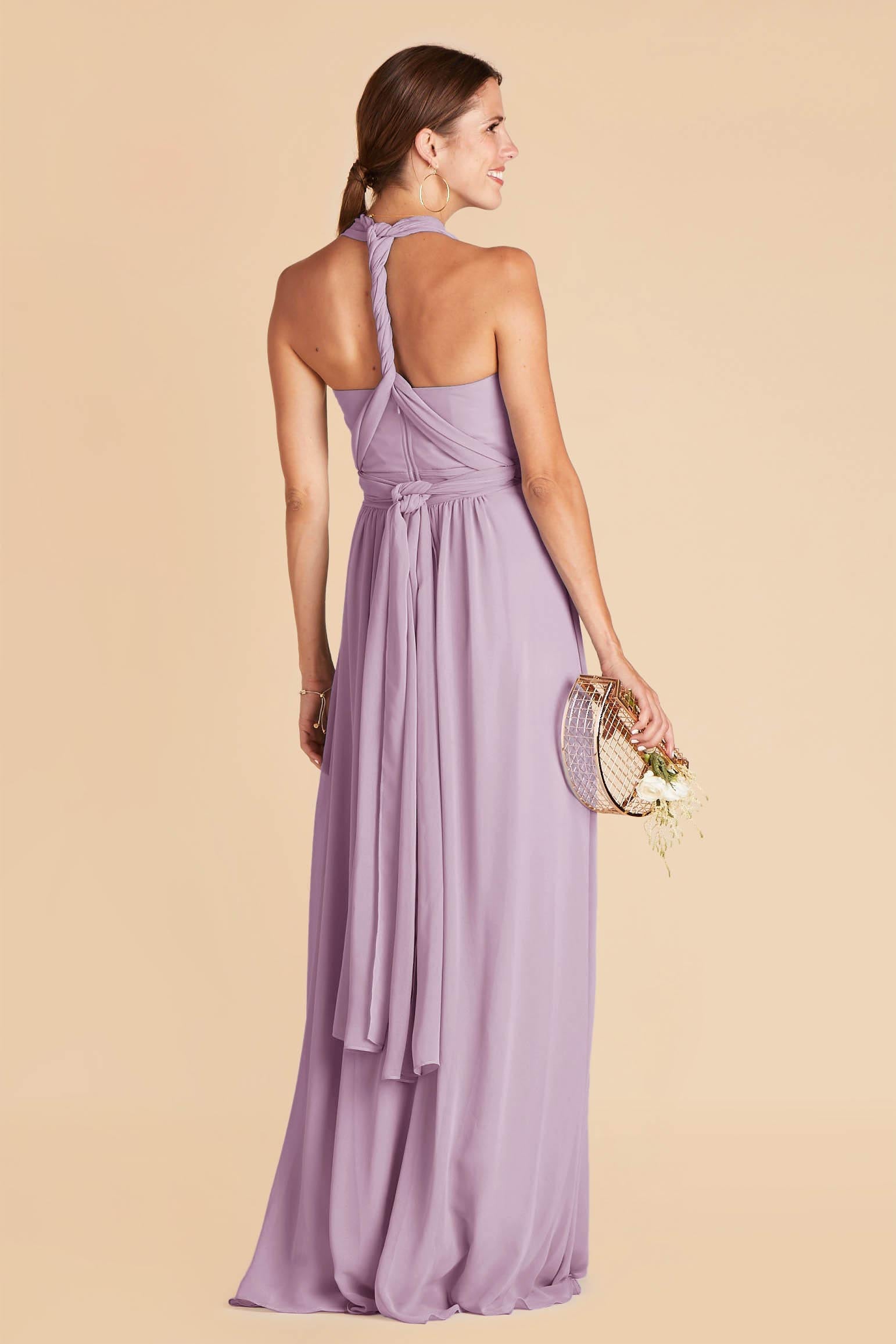 Grace convertible bridesmaid dress in Lavender Chiffon by Birdy Grey