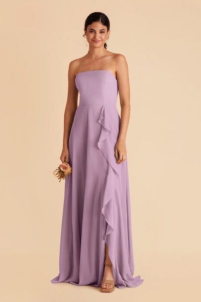 lavender bridesmaid dresses long chiffon lace appliqué beaded a line w –  inspirationalbridal