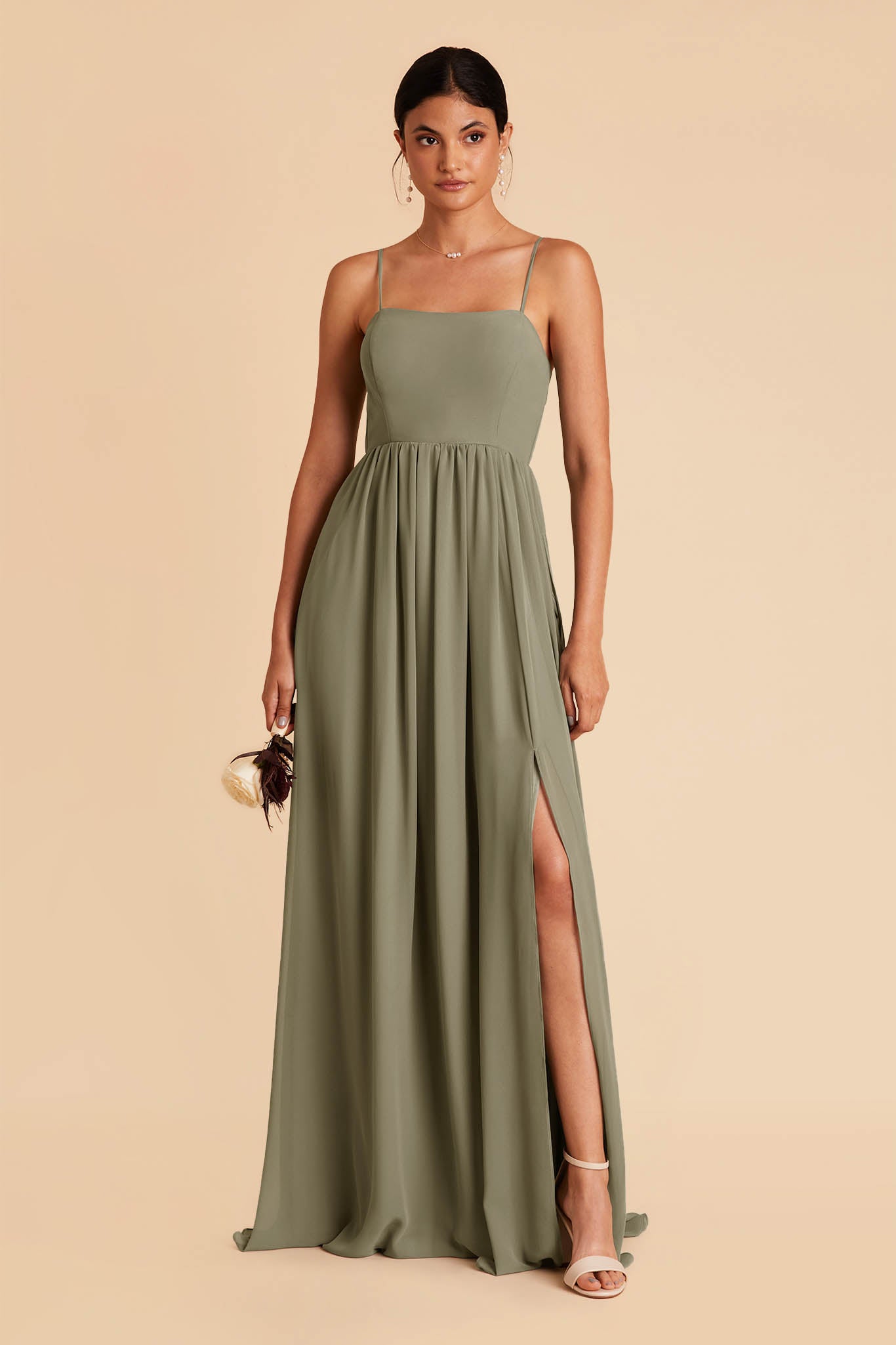 Moss Green August Convertible Dress by Birdy Grey