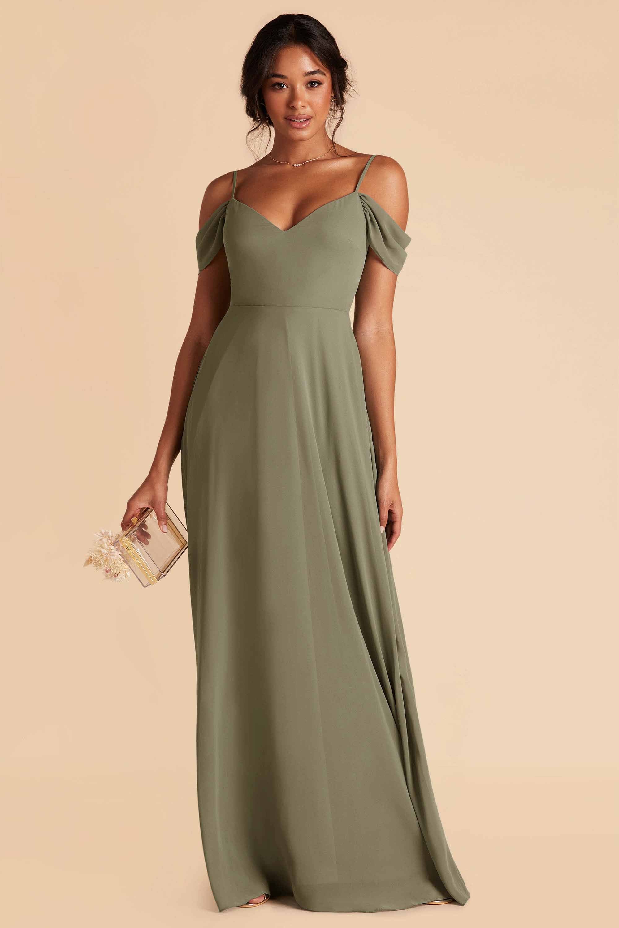 Moss Green Devin Convertible Dress by Birdy Grey
