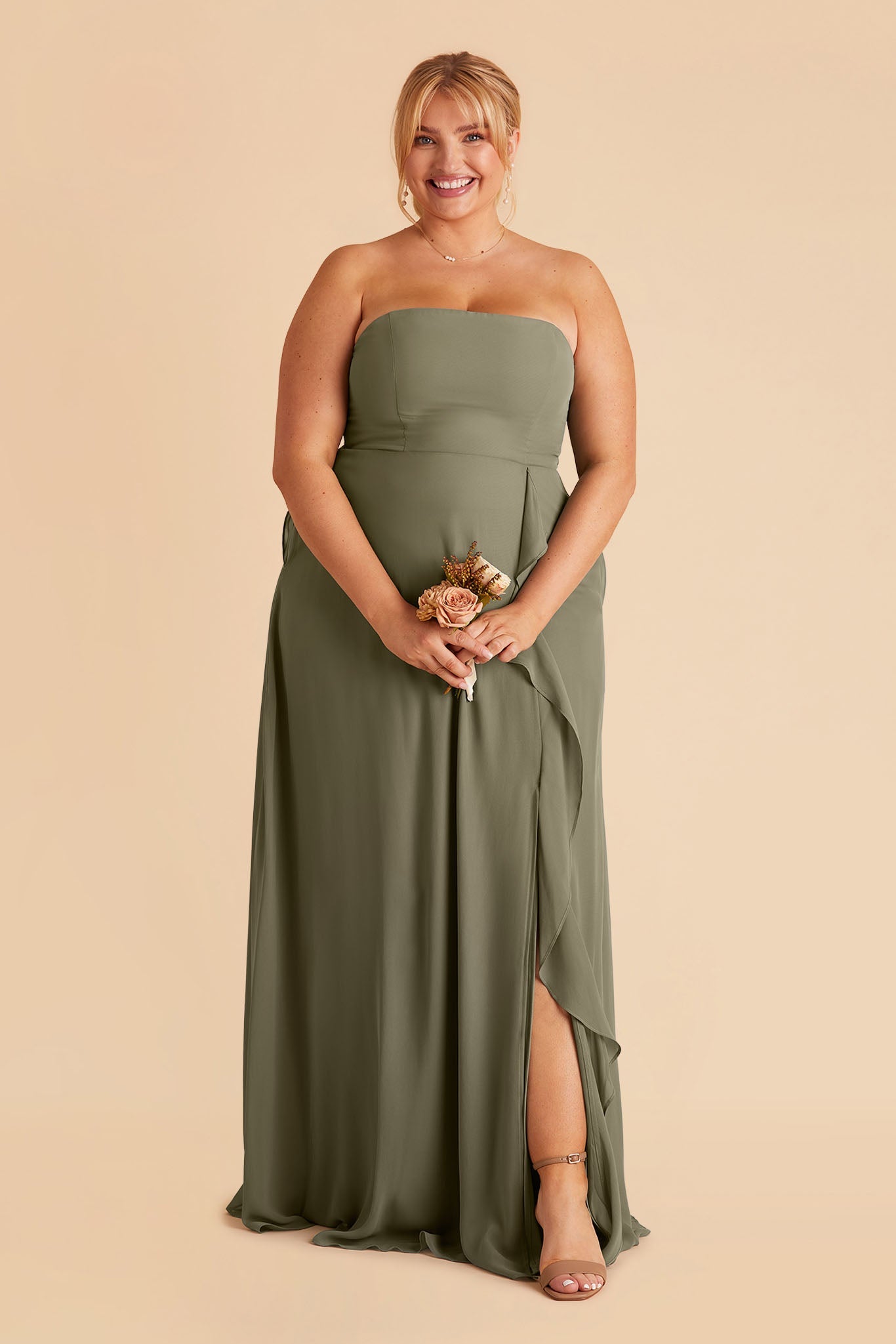 Winnie Convertible Chiffon Dress - Moss Green