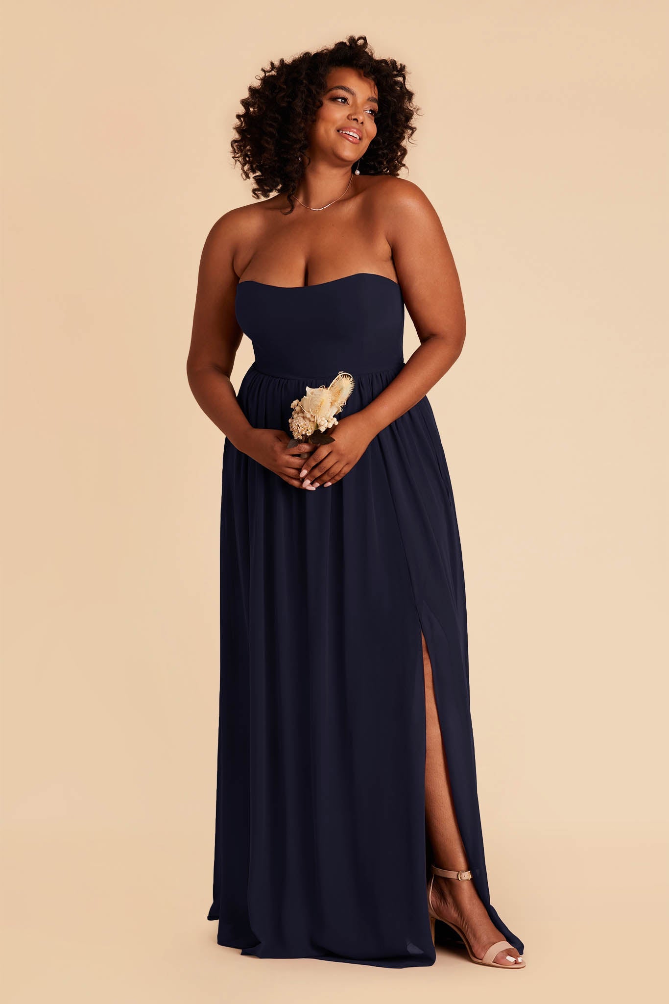 Navy August Convertible Dress by Birdy Grey