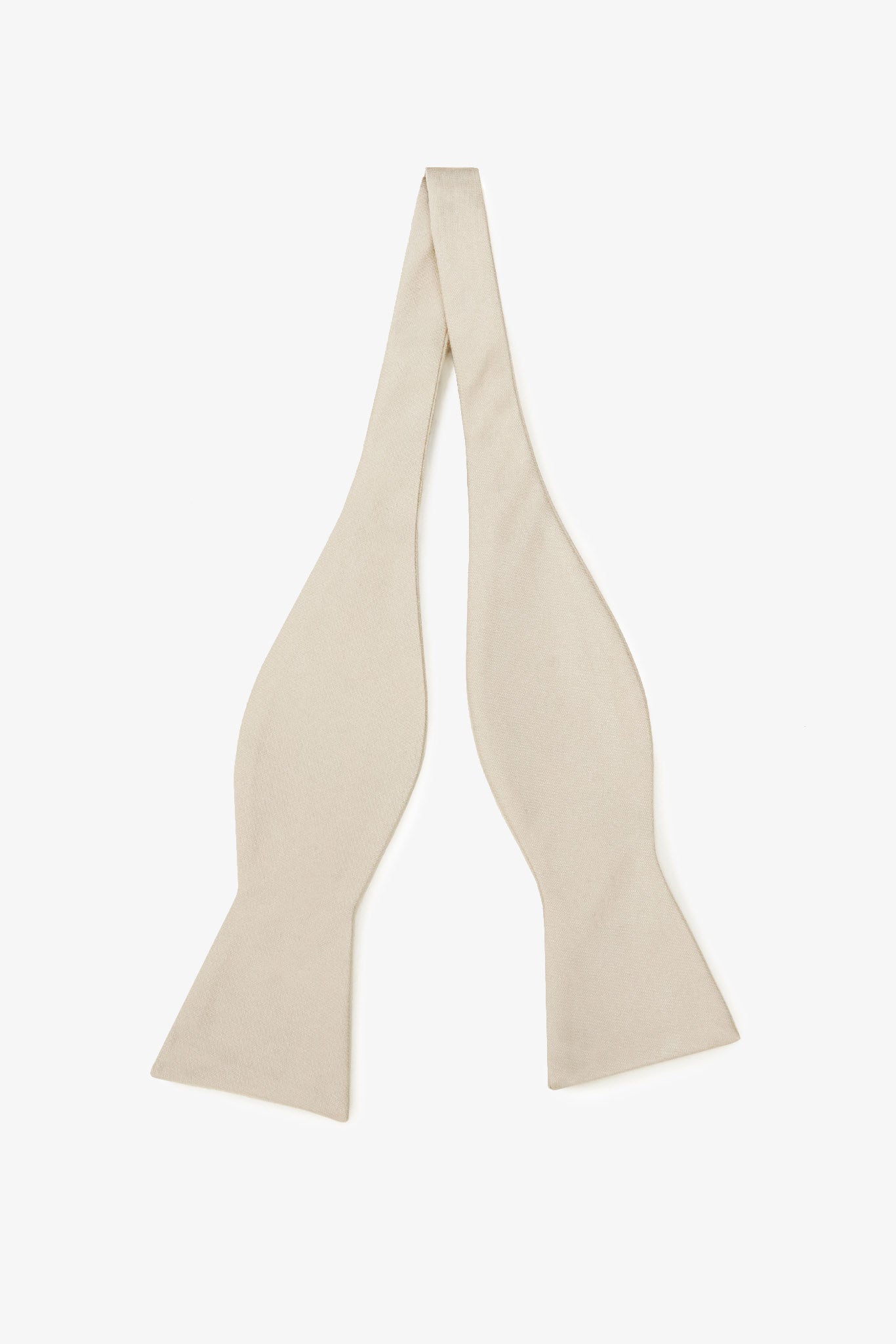 Groomsmen bowtie untied in neutral champagne light taupe 