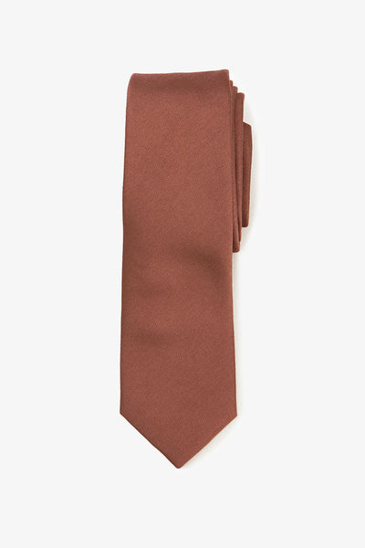 Groomsmen Necktie in rust brown
