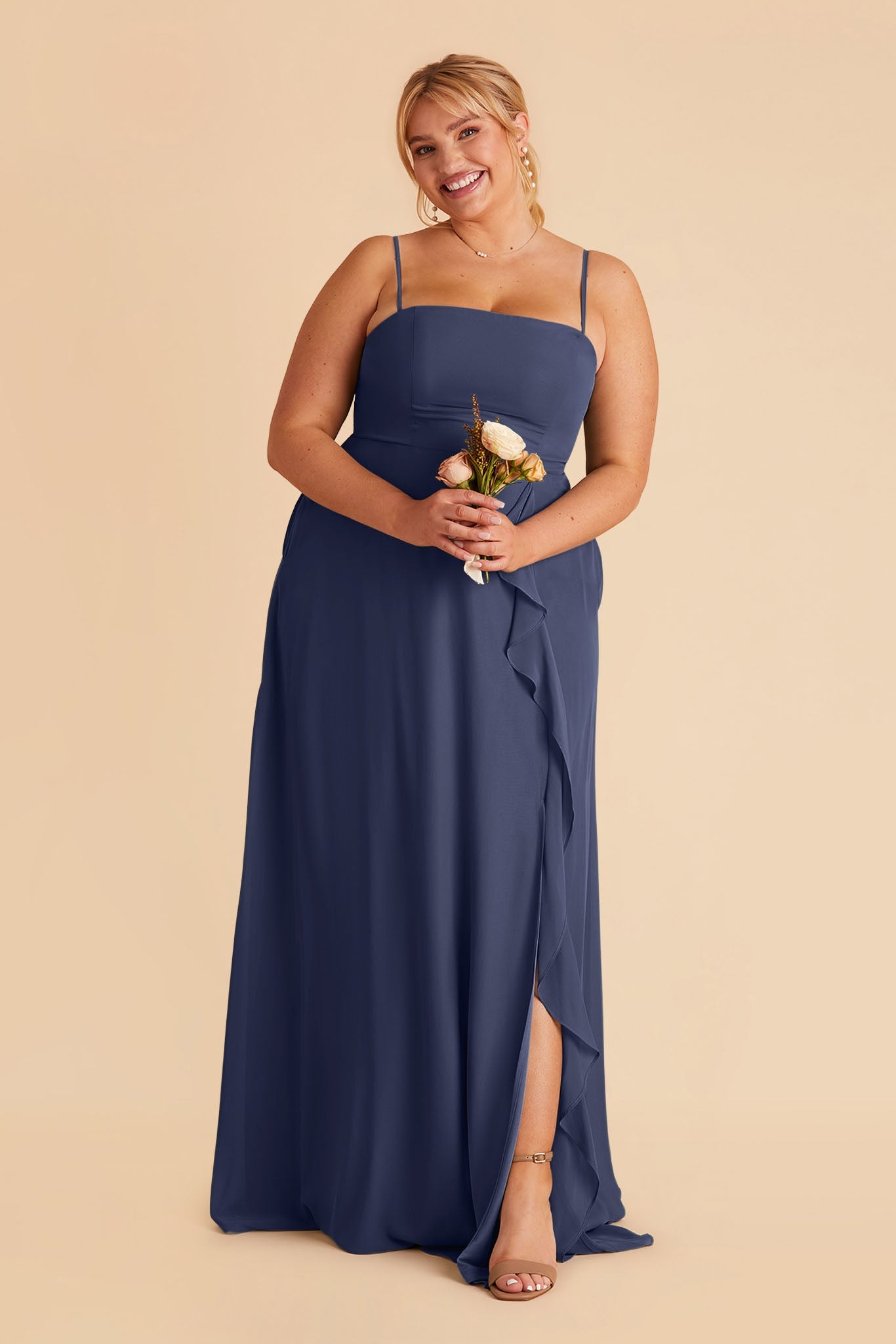 Winnie Convertible Chiffon Dress - Slate Blue